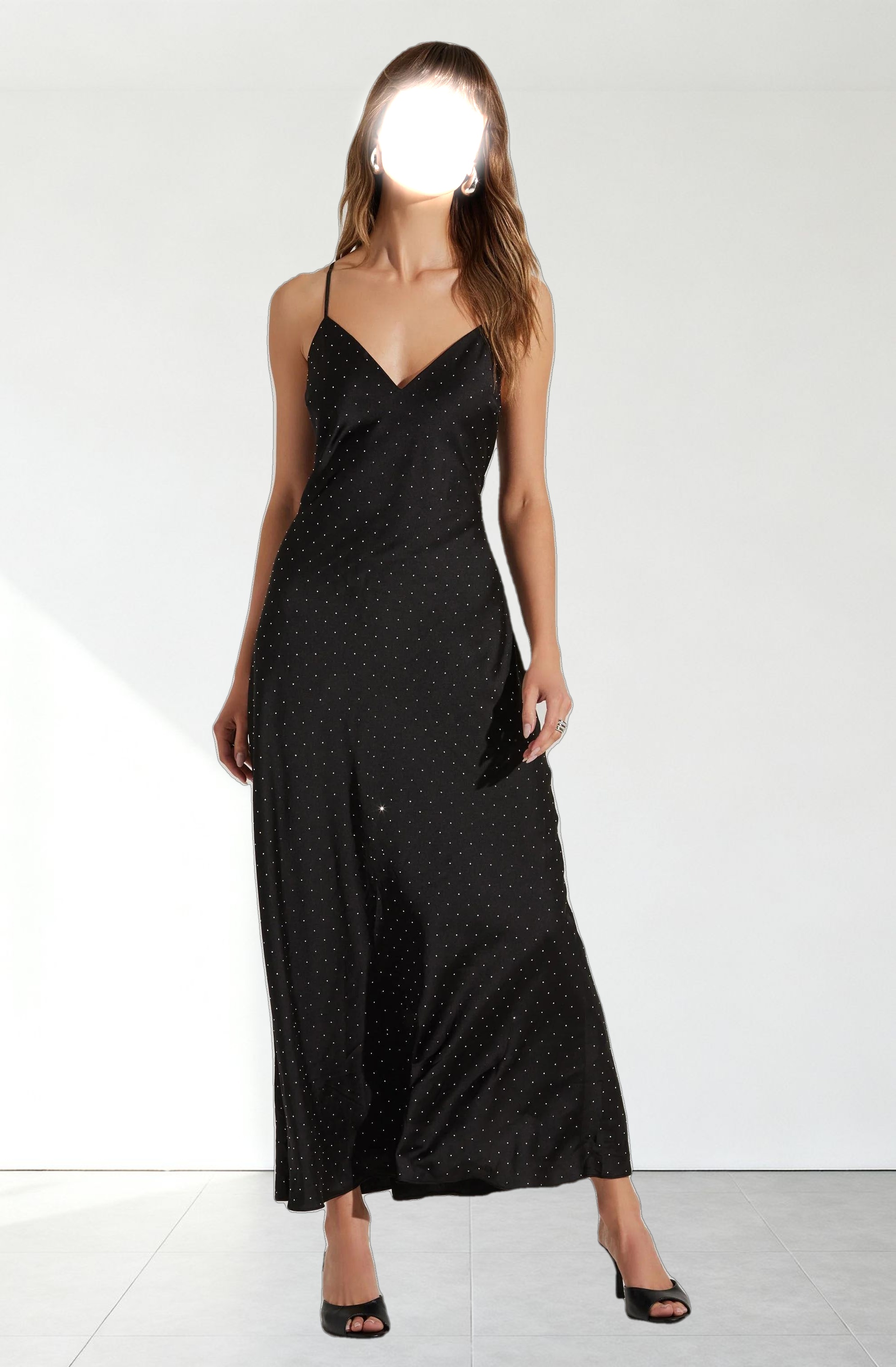 Bonney Rhinestone Maxi Slip Dress