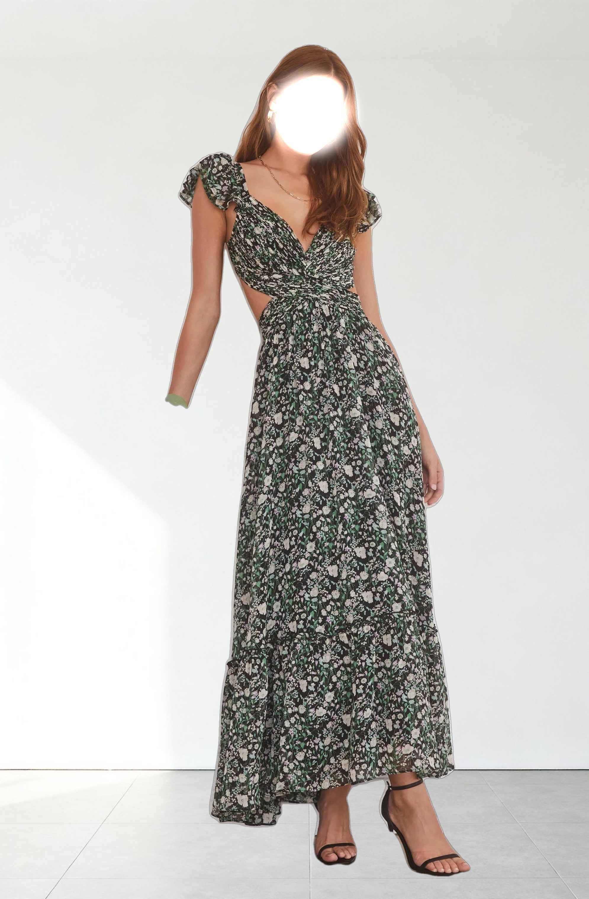 Primrose Floral Strappy Back Maxi Dress