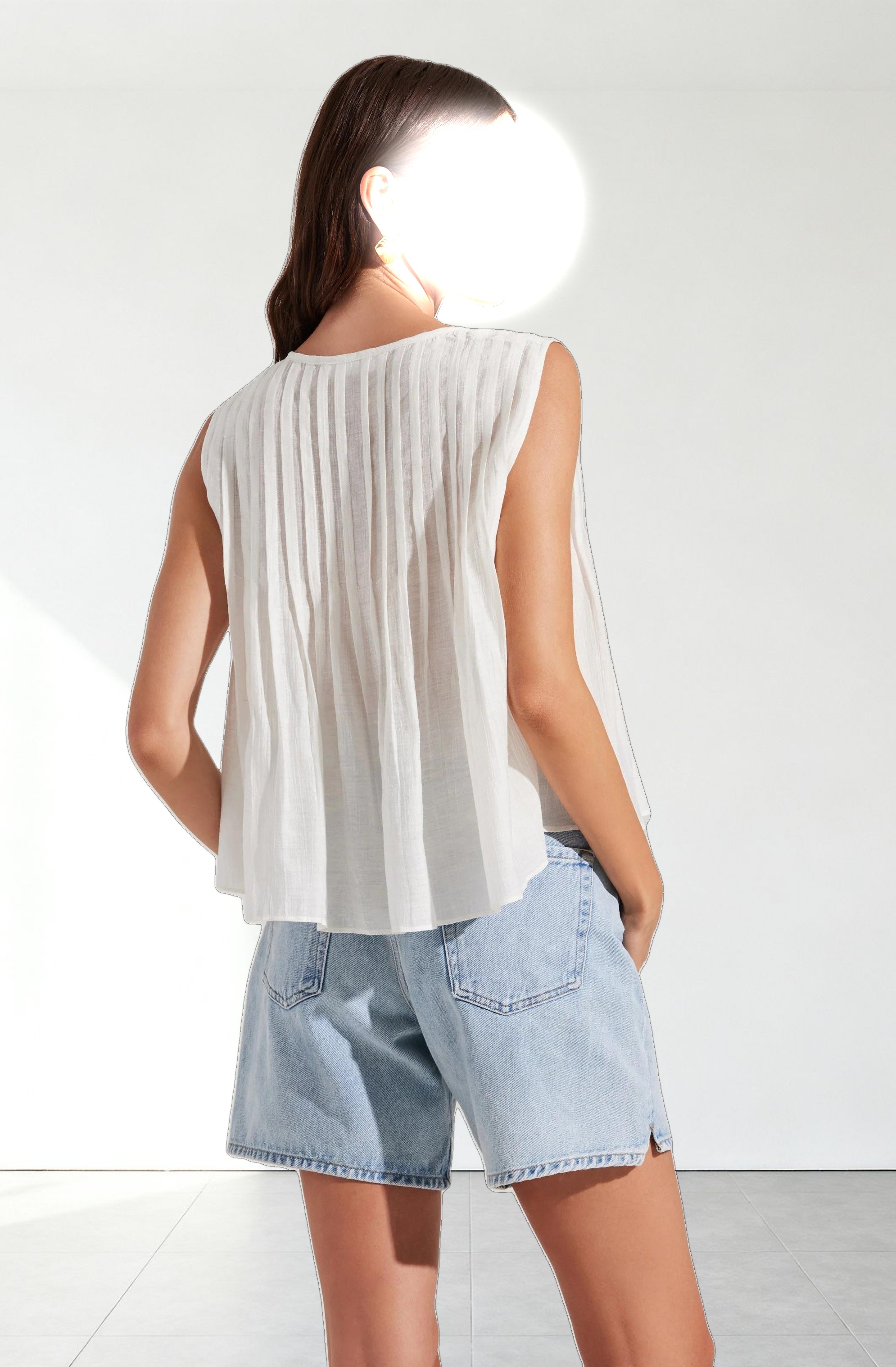 Lavanna Pleated Tie-Front Top