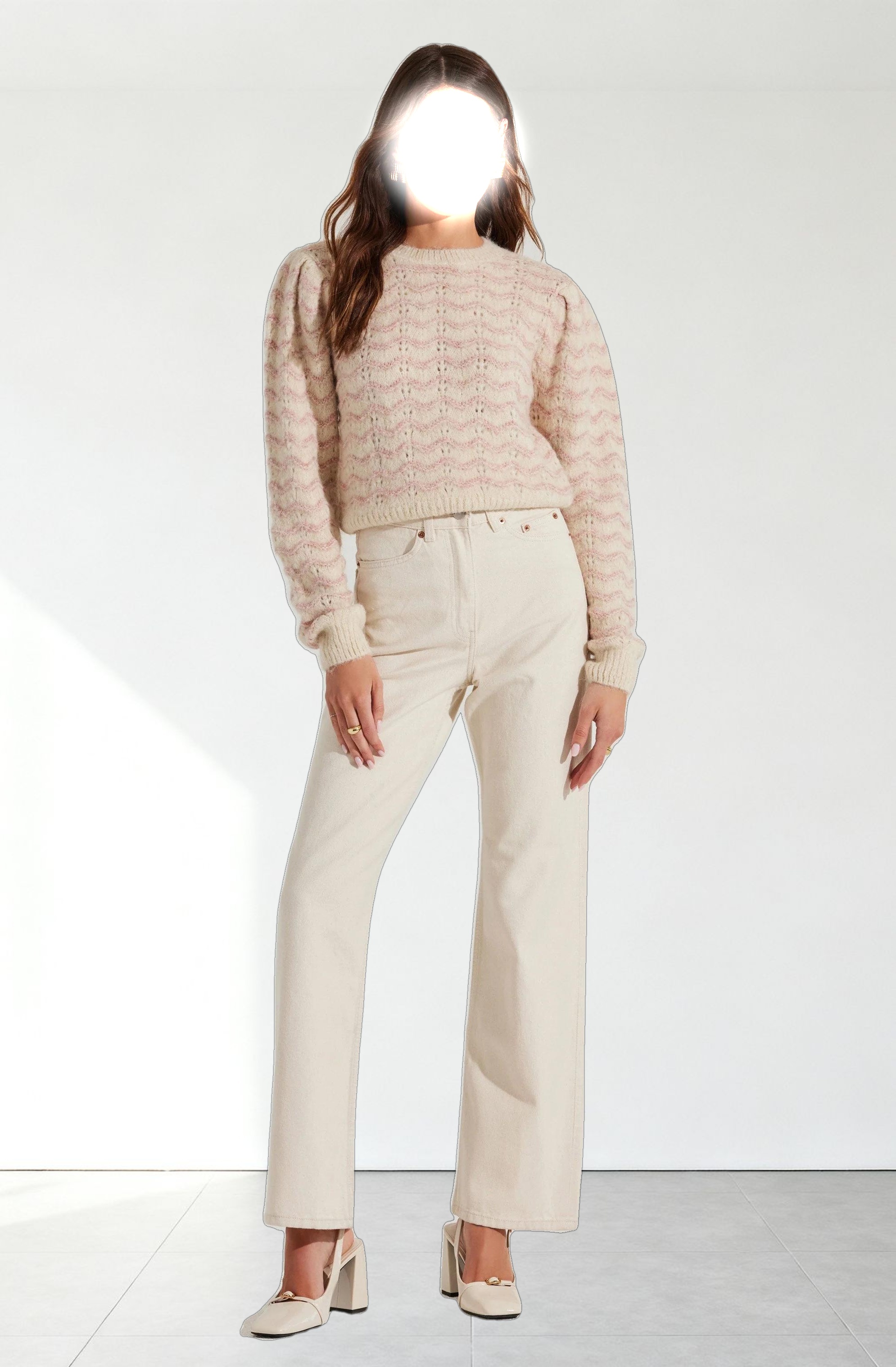 Jaylani Striped Pointelle Sweater