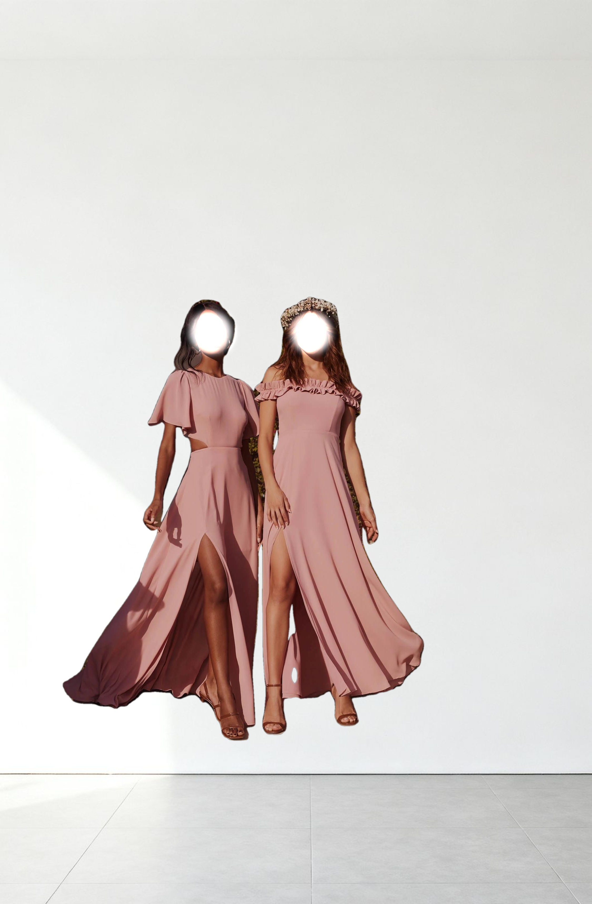 Venetia Off Shoulder Ruffle Trim Maxi Dress