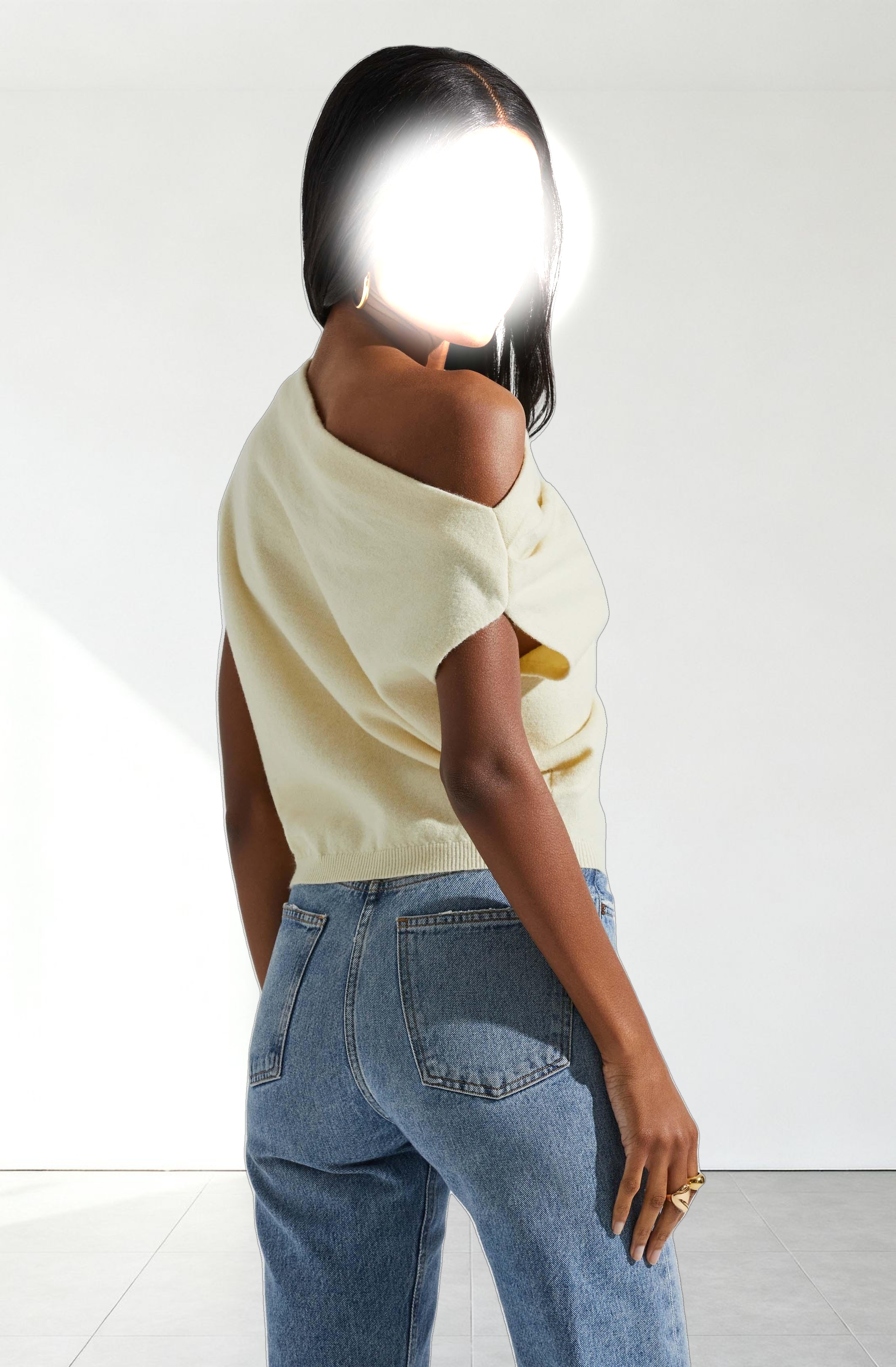 Devin Sleeveless One Shoulder Sweater