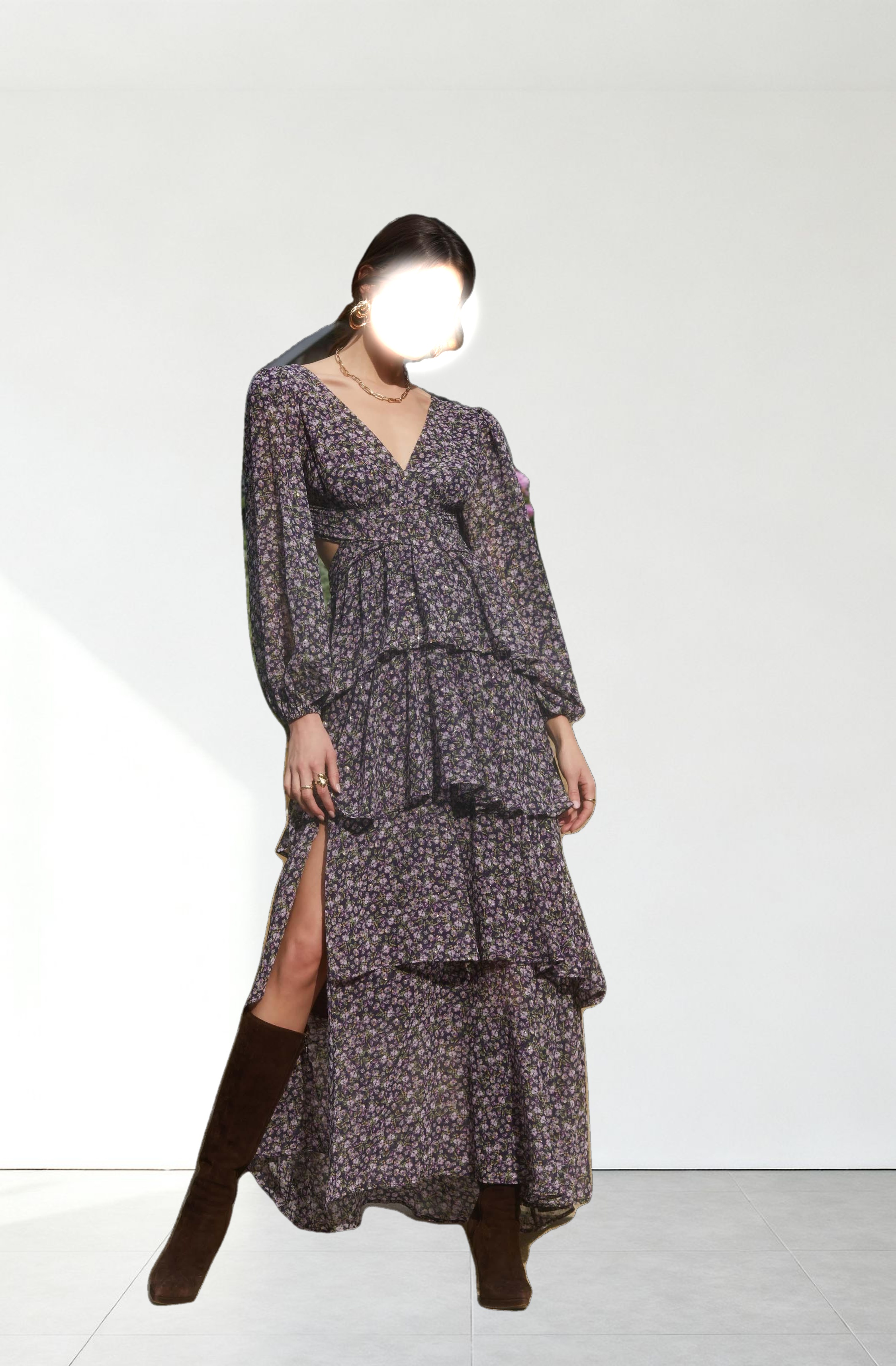 Anora Floral Tiered Maxi Dress