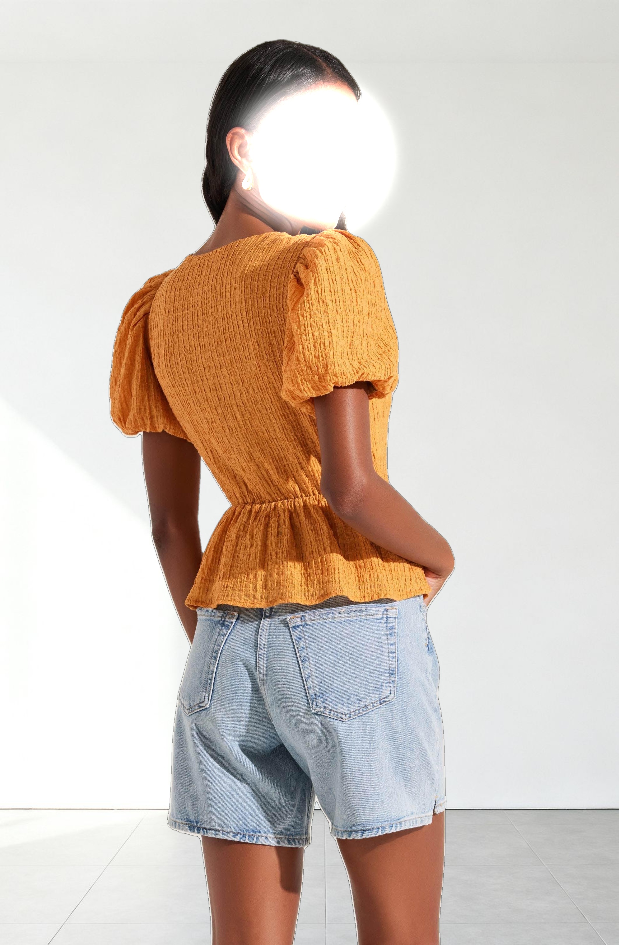 Mylah Puff Sleeve Peplum Top