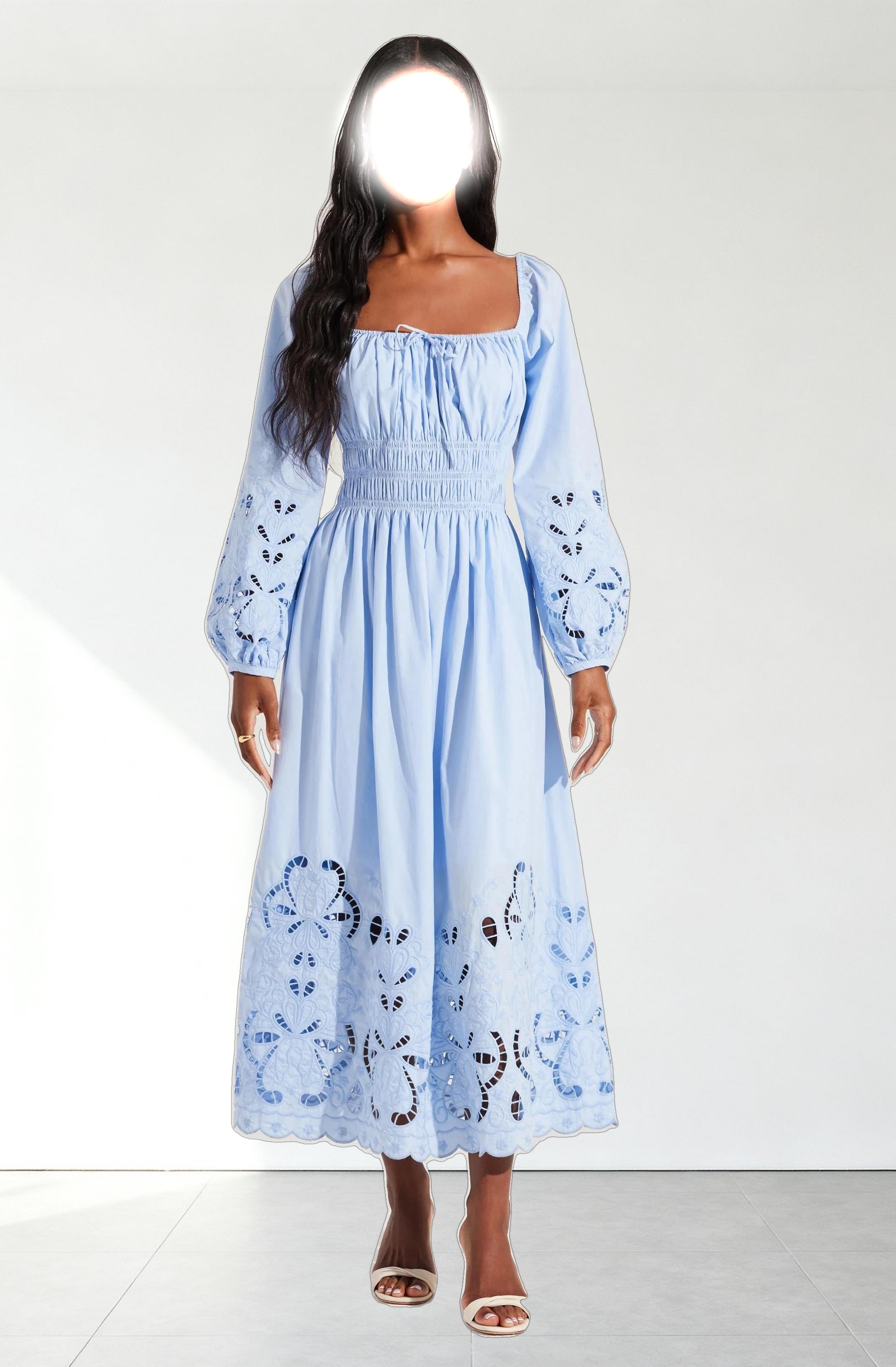 Wisnia Eyelet Embroidered Dress