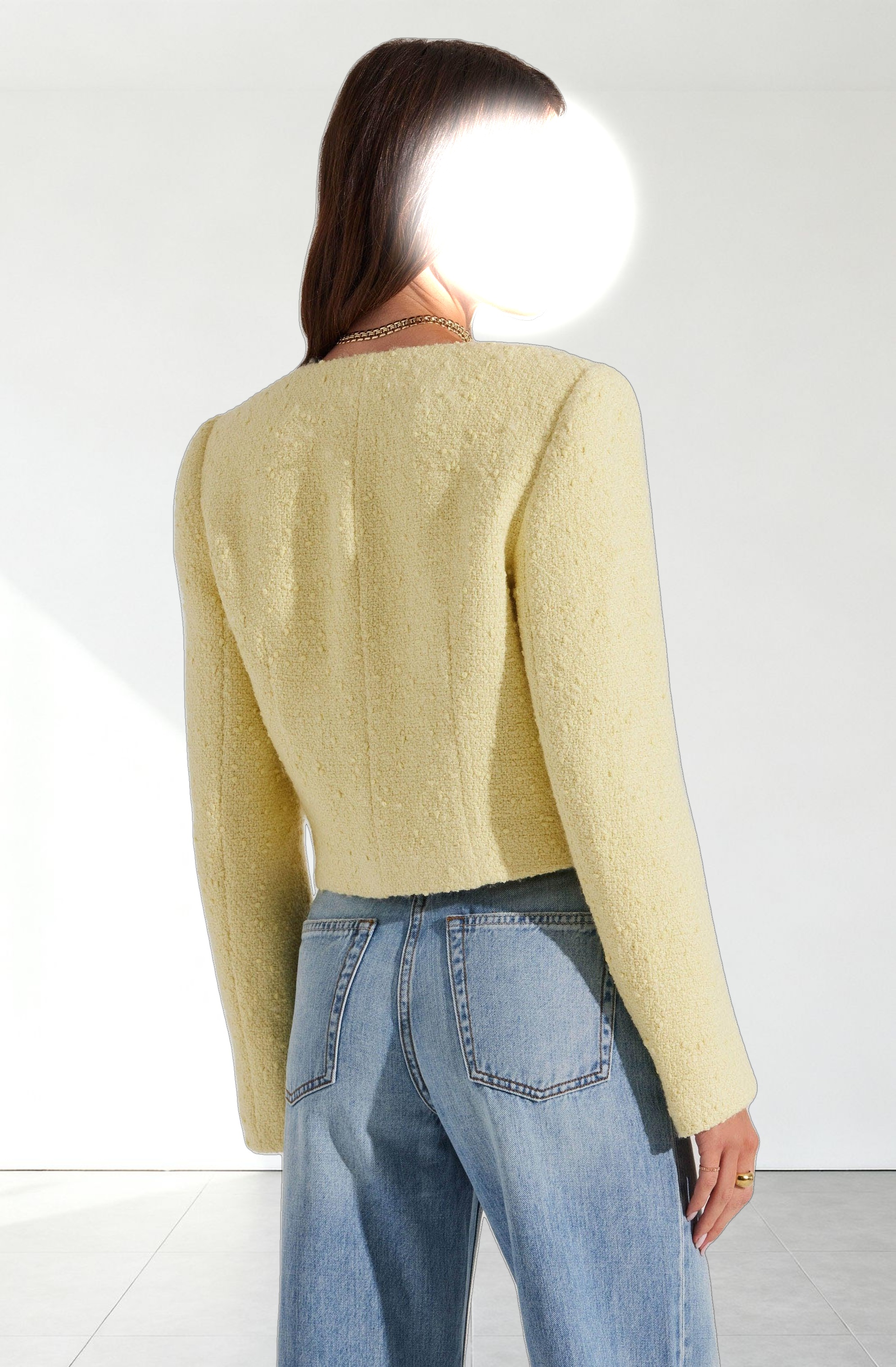 Marleigh V-Neck Tweed Jacket