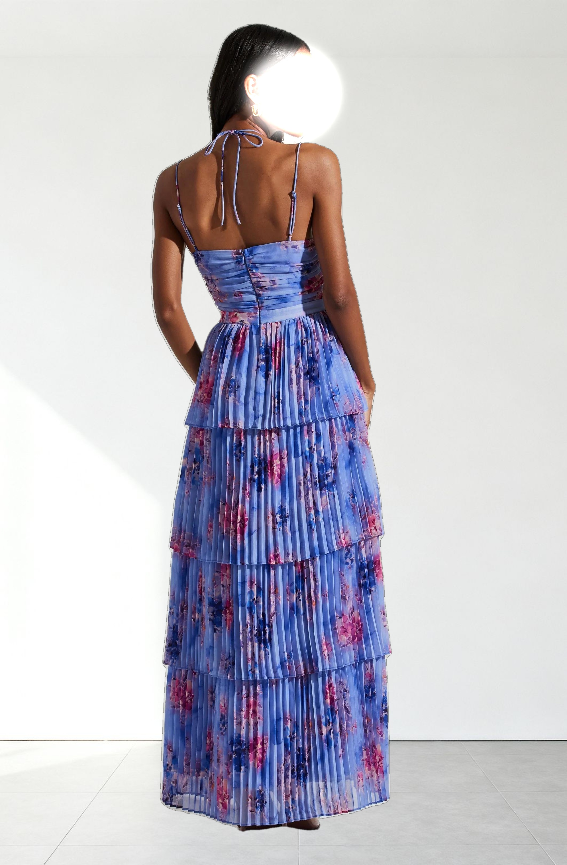 Daytona Pleated Floral Maxi Dress