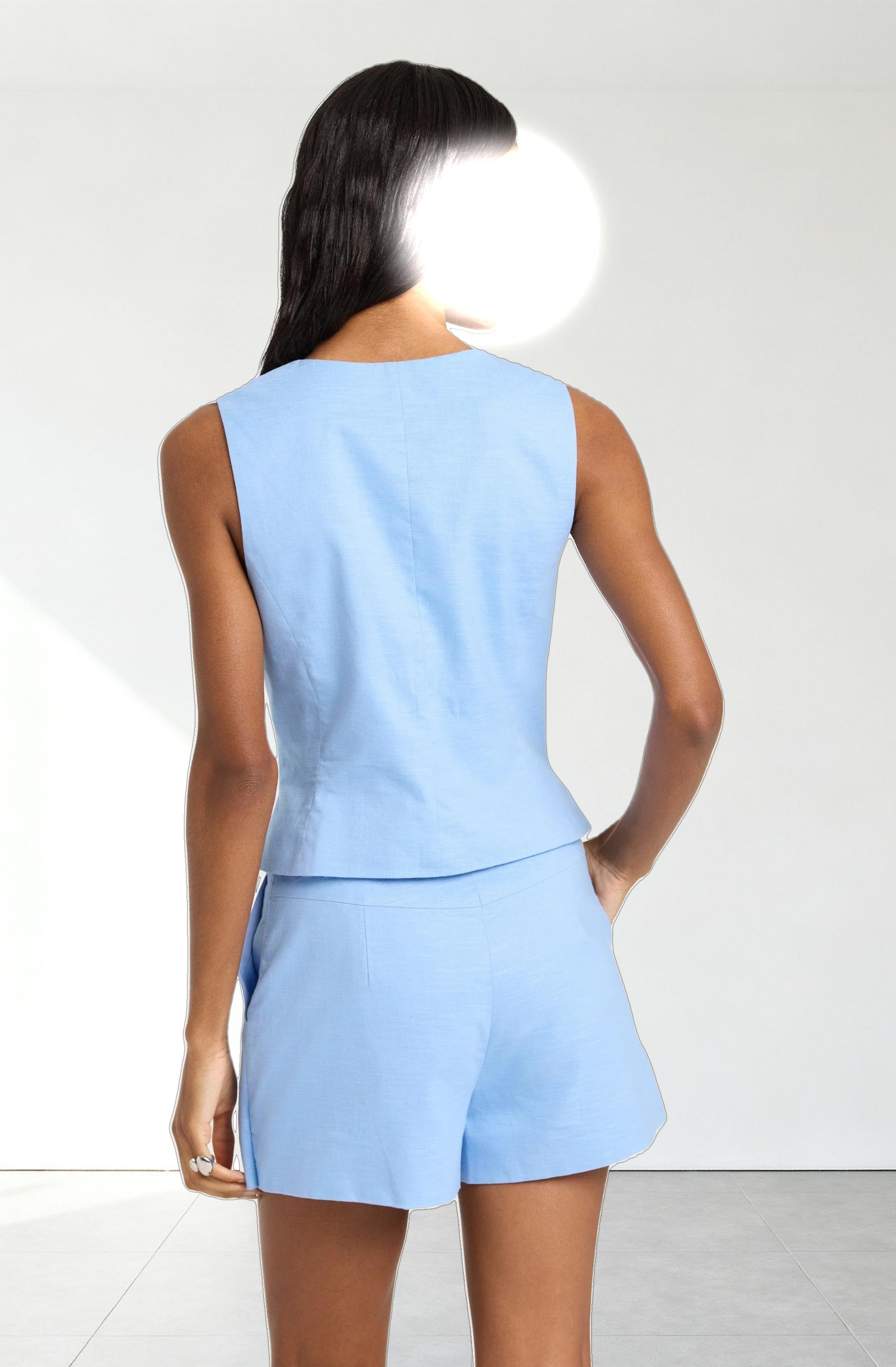 Bow Front V-Neck Top