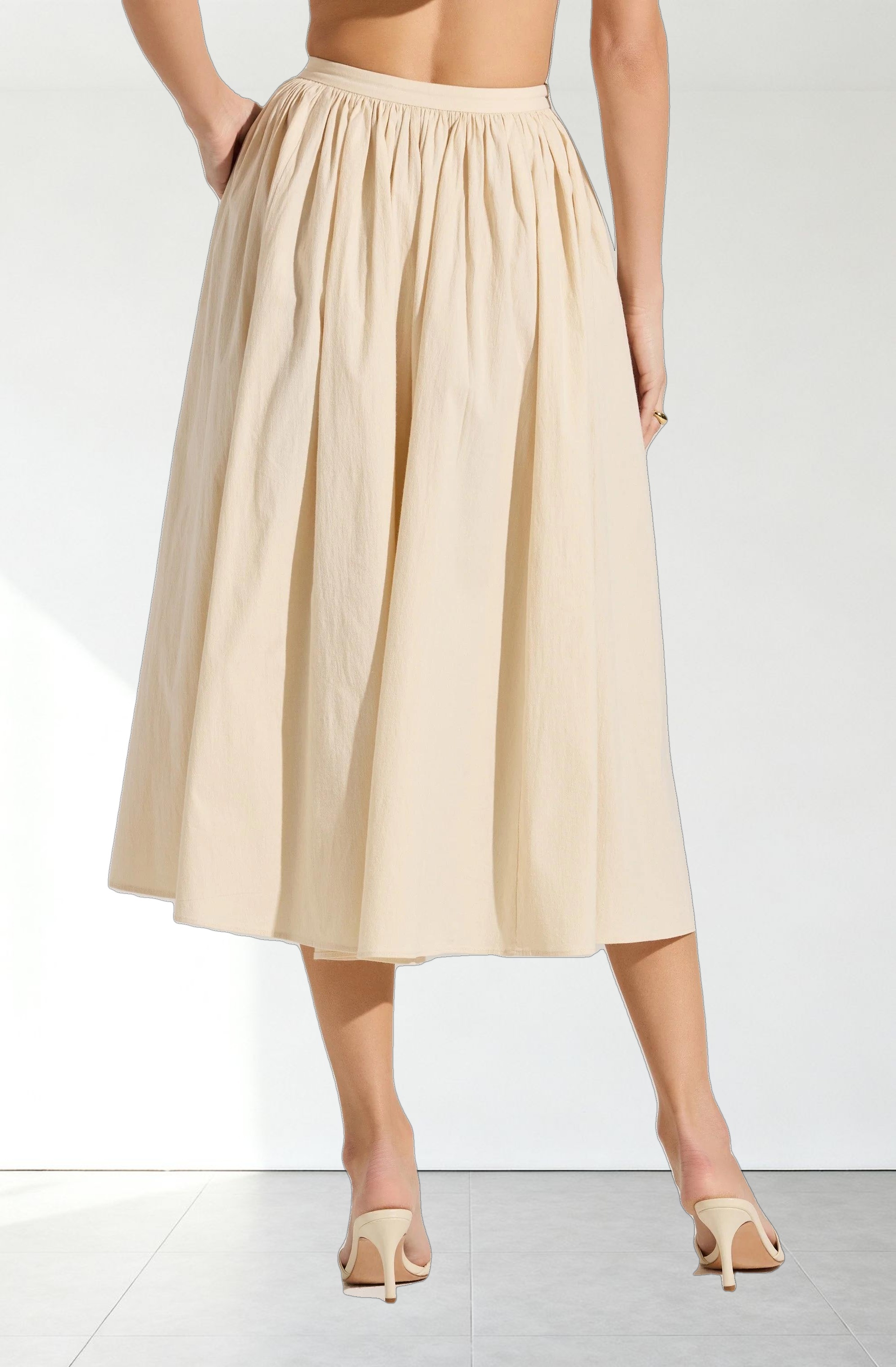 Attwell Pleated Midi Skirt