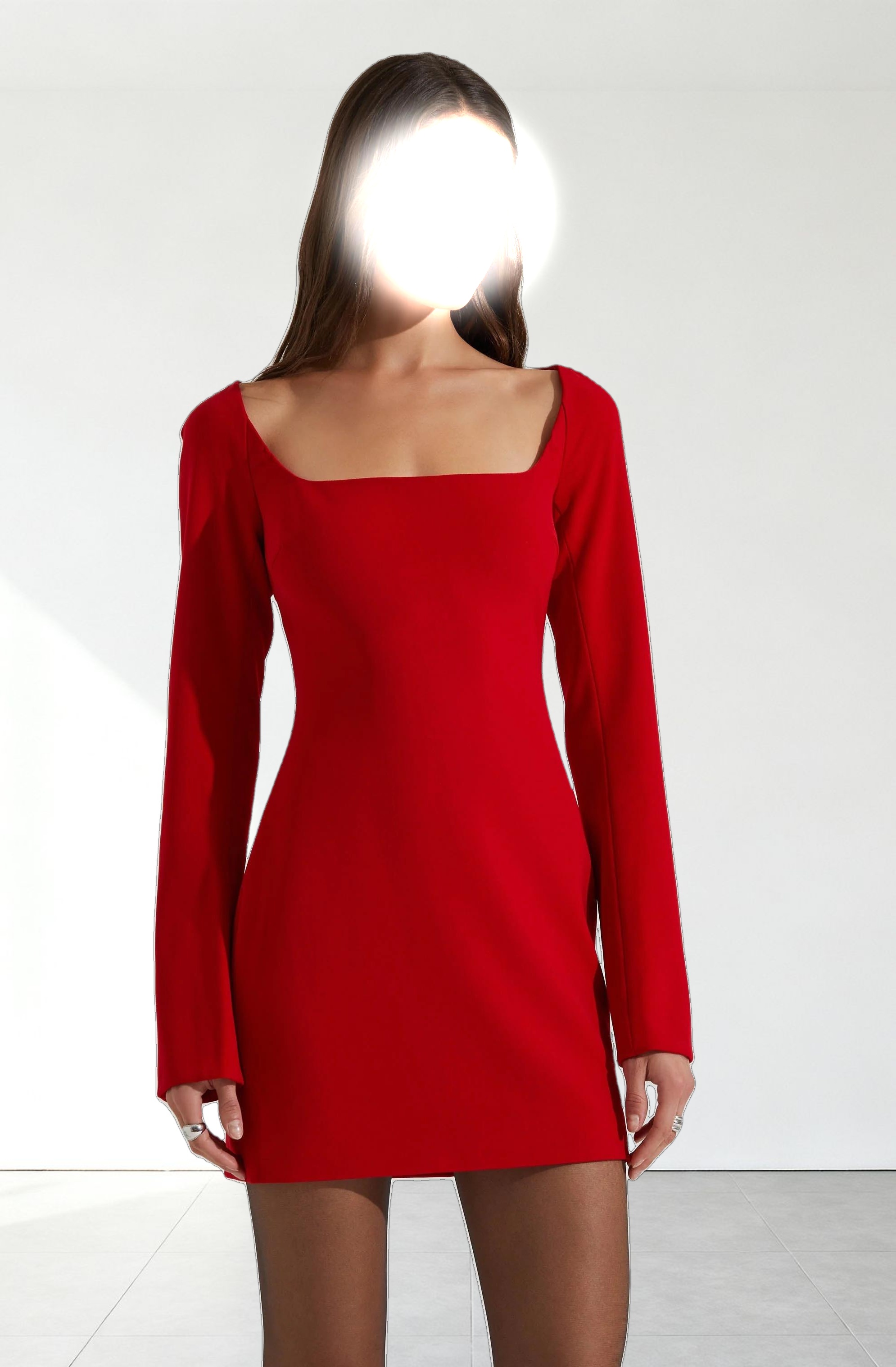 Calanthe Square Neck Mini Dress