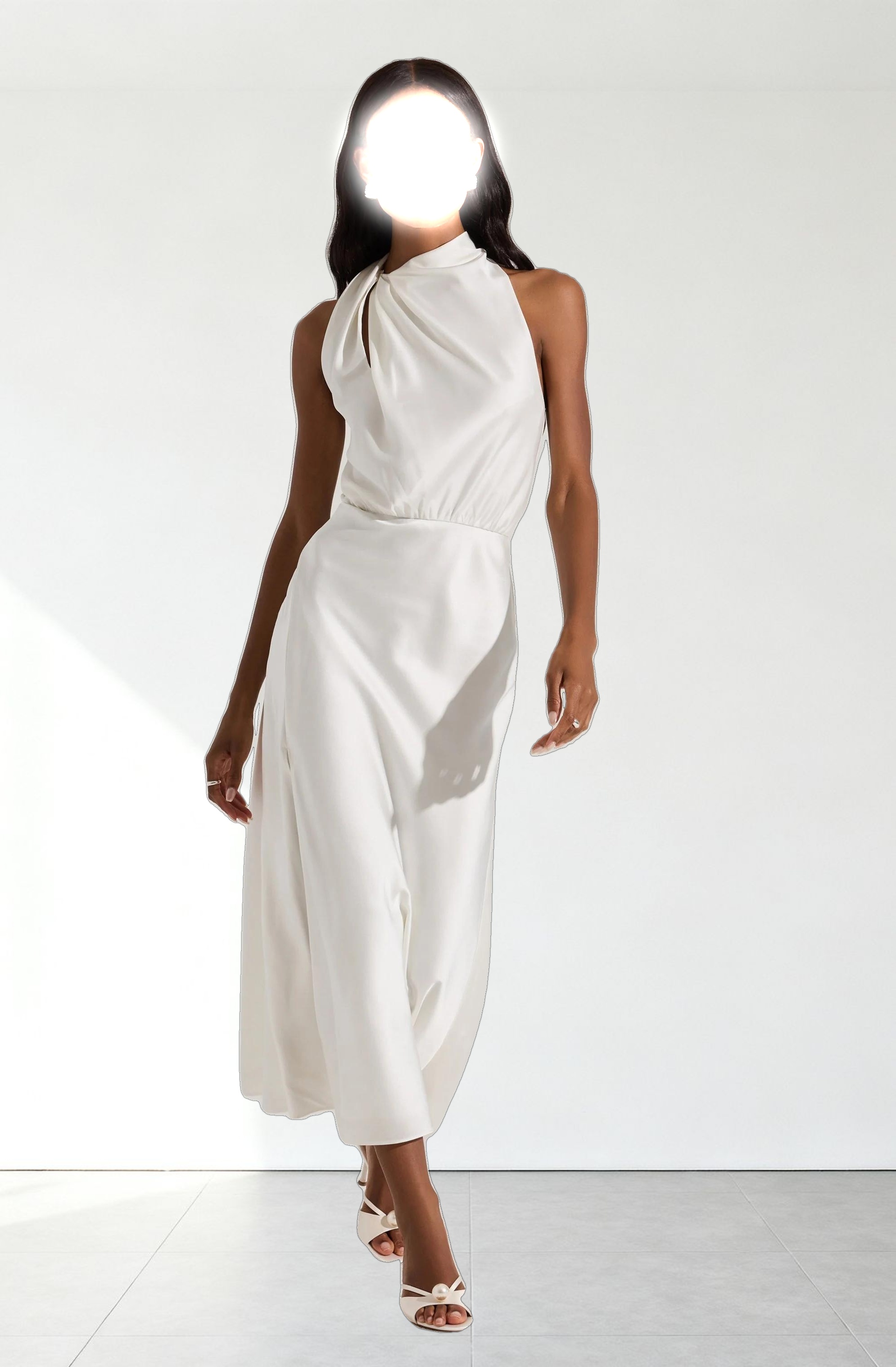 Jelyn Satin Midi Dress