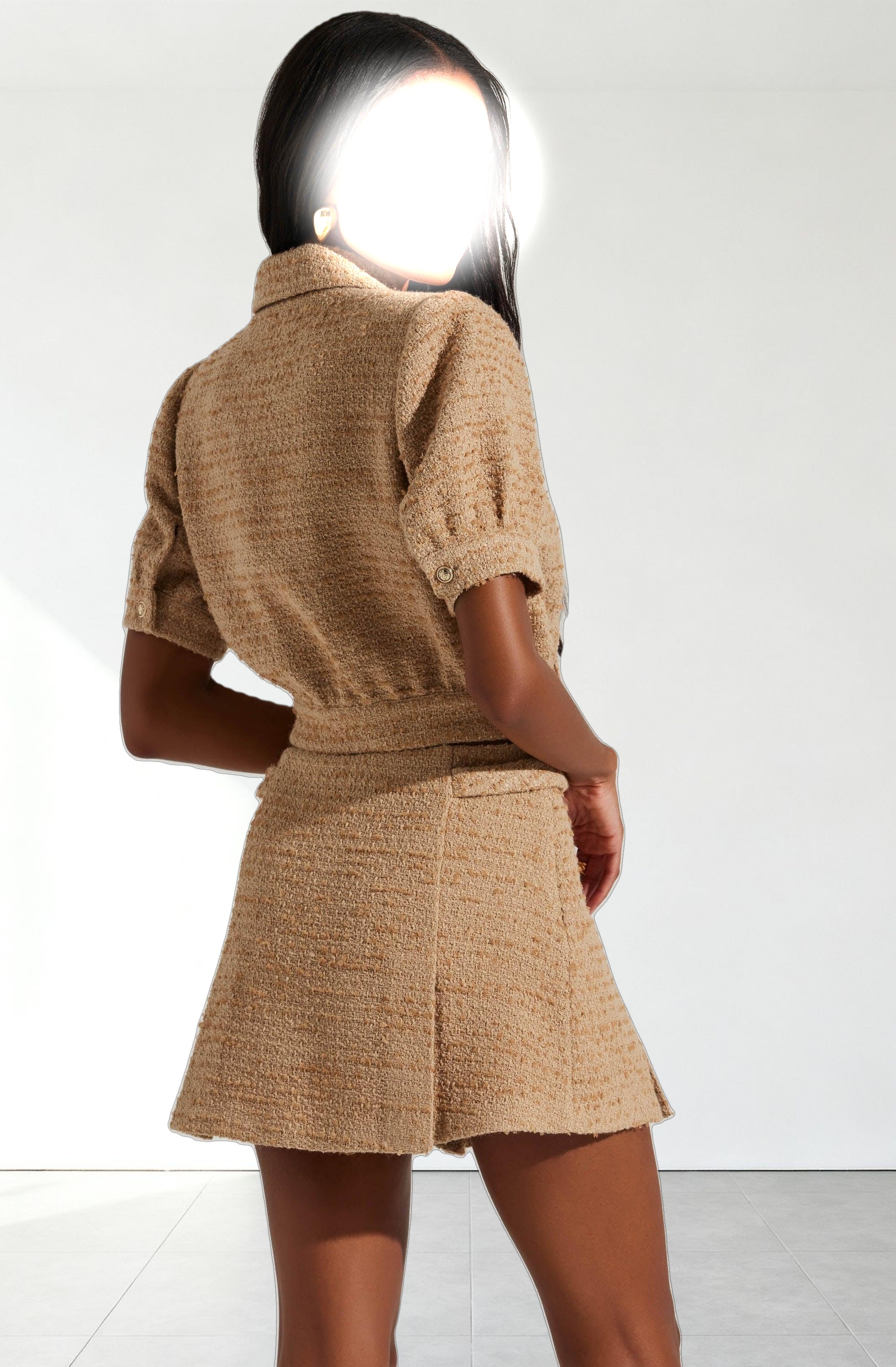 Bronwyn Puff Sleeve Tweed Jacket