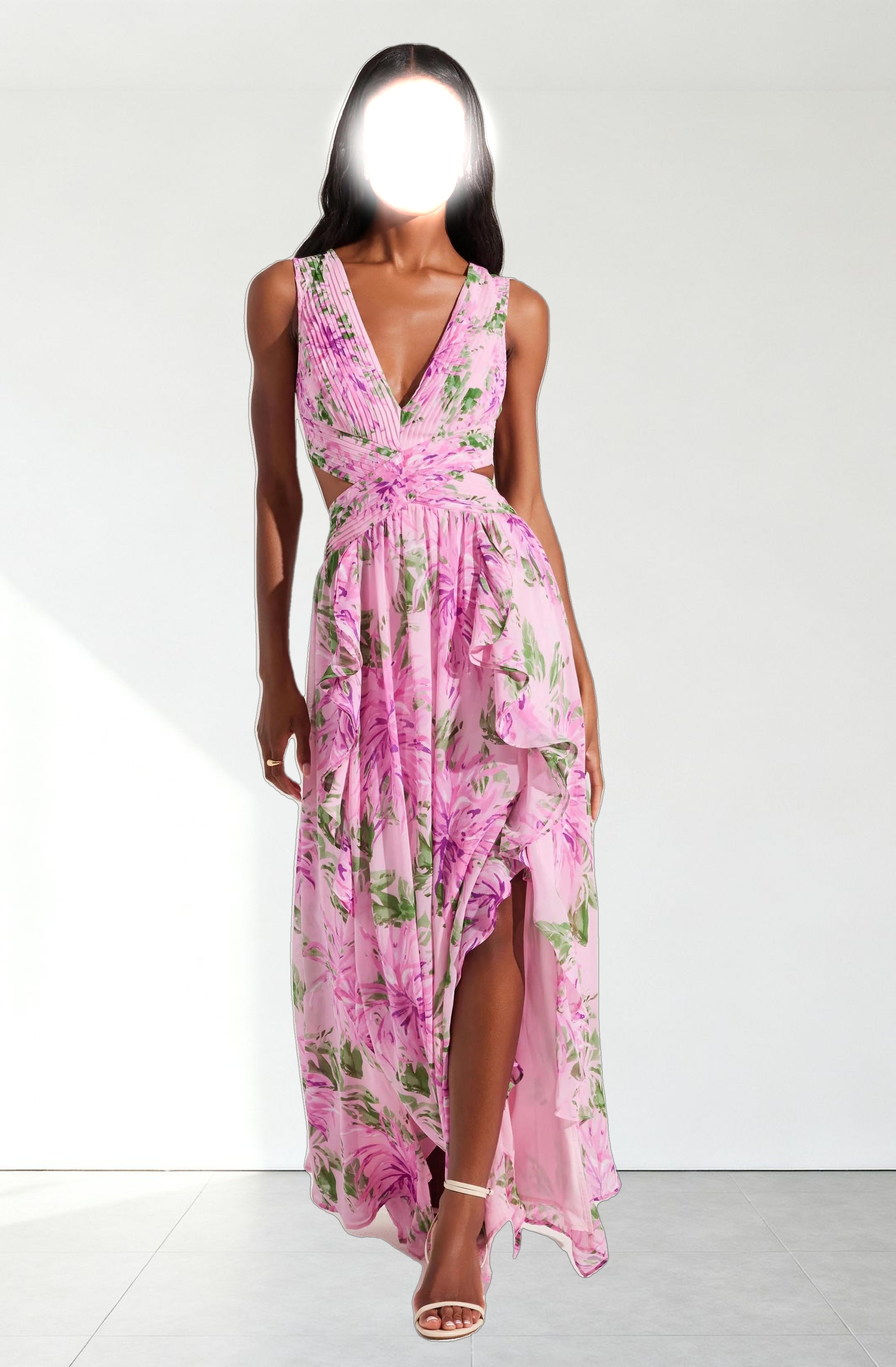 Noya Floral Cutout Maxi Dress