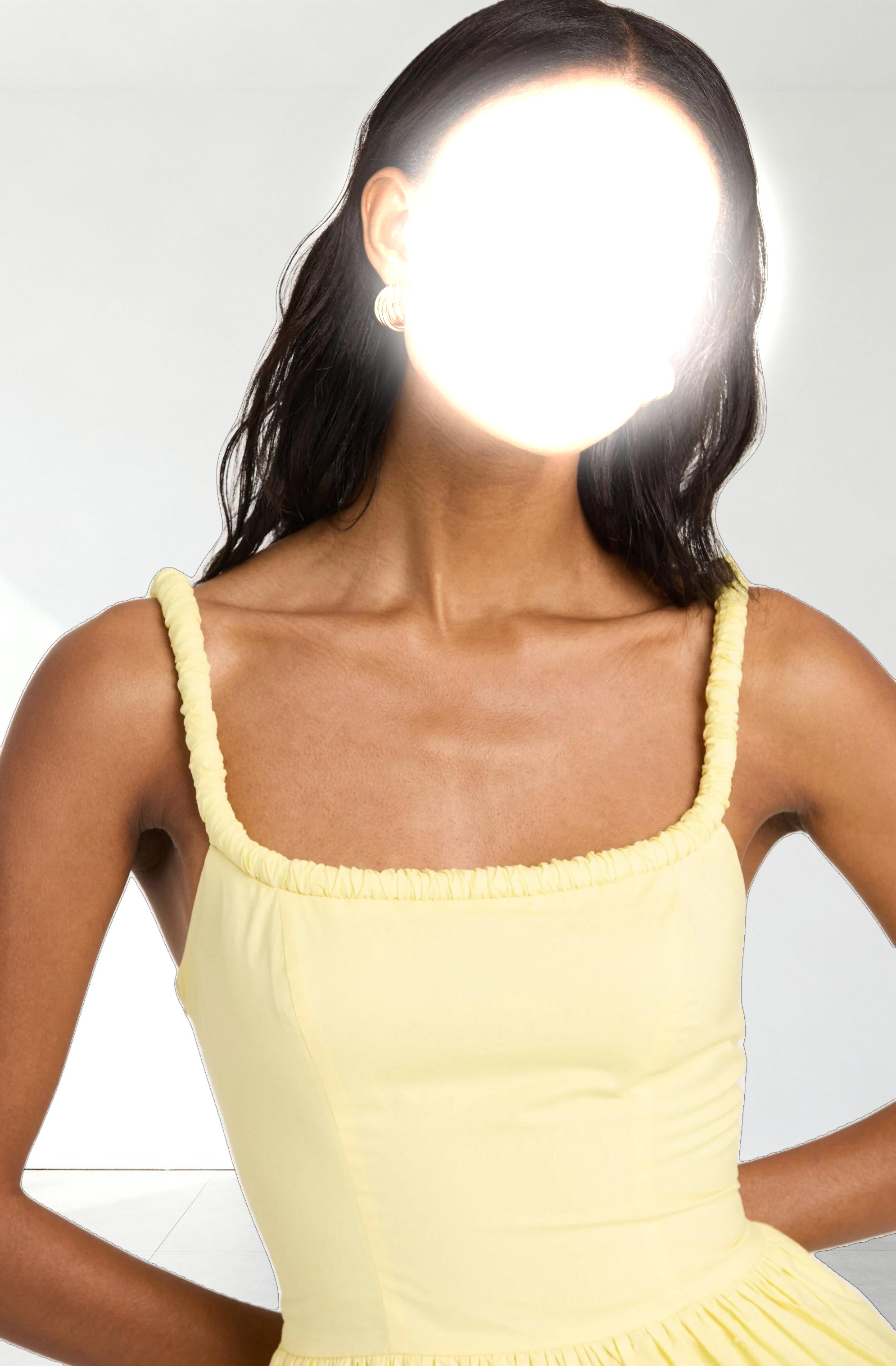 Sleeveless Bubble Hem Peplum Top