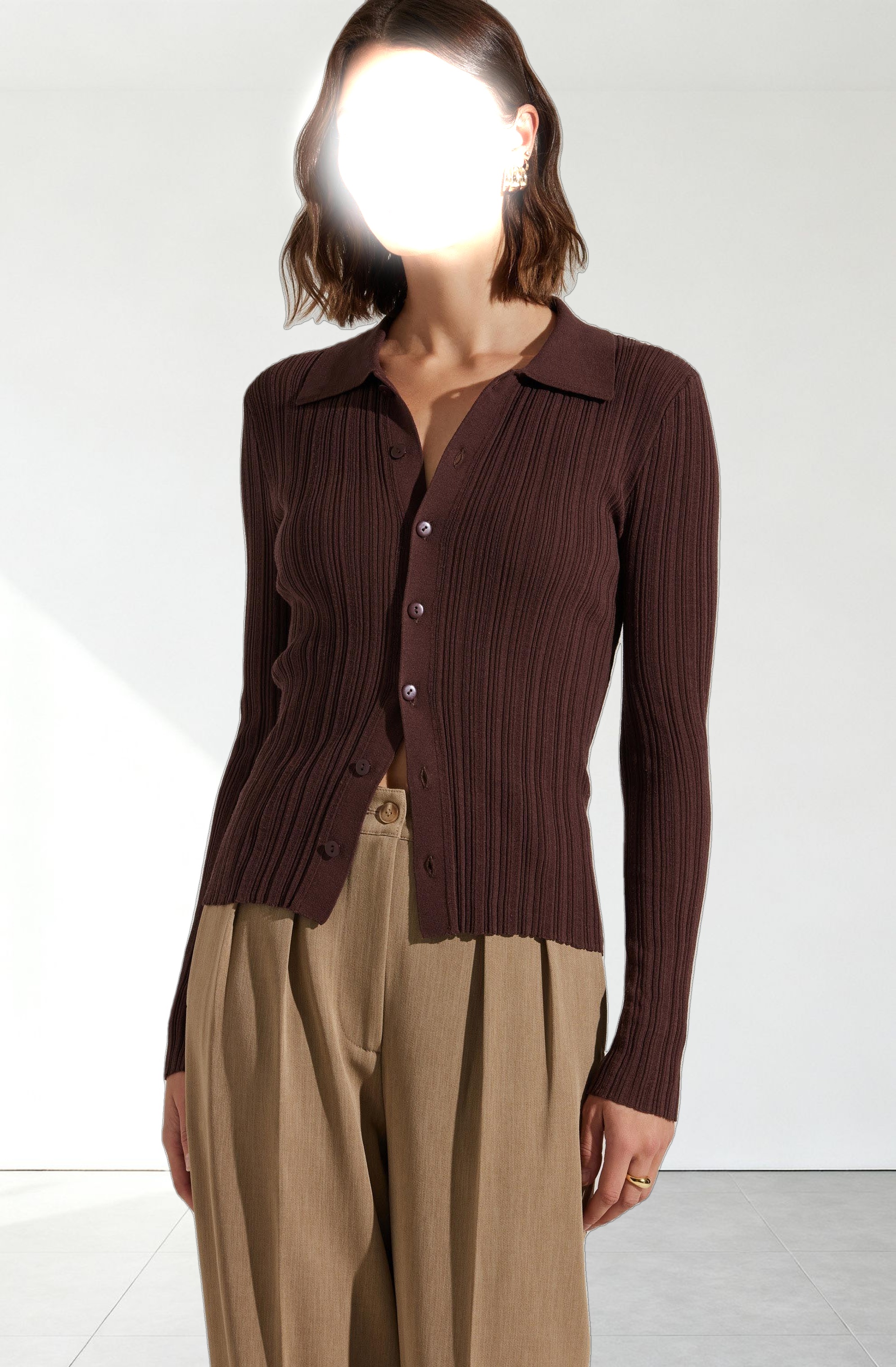 Eliot Collared Button-Up Sweater