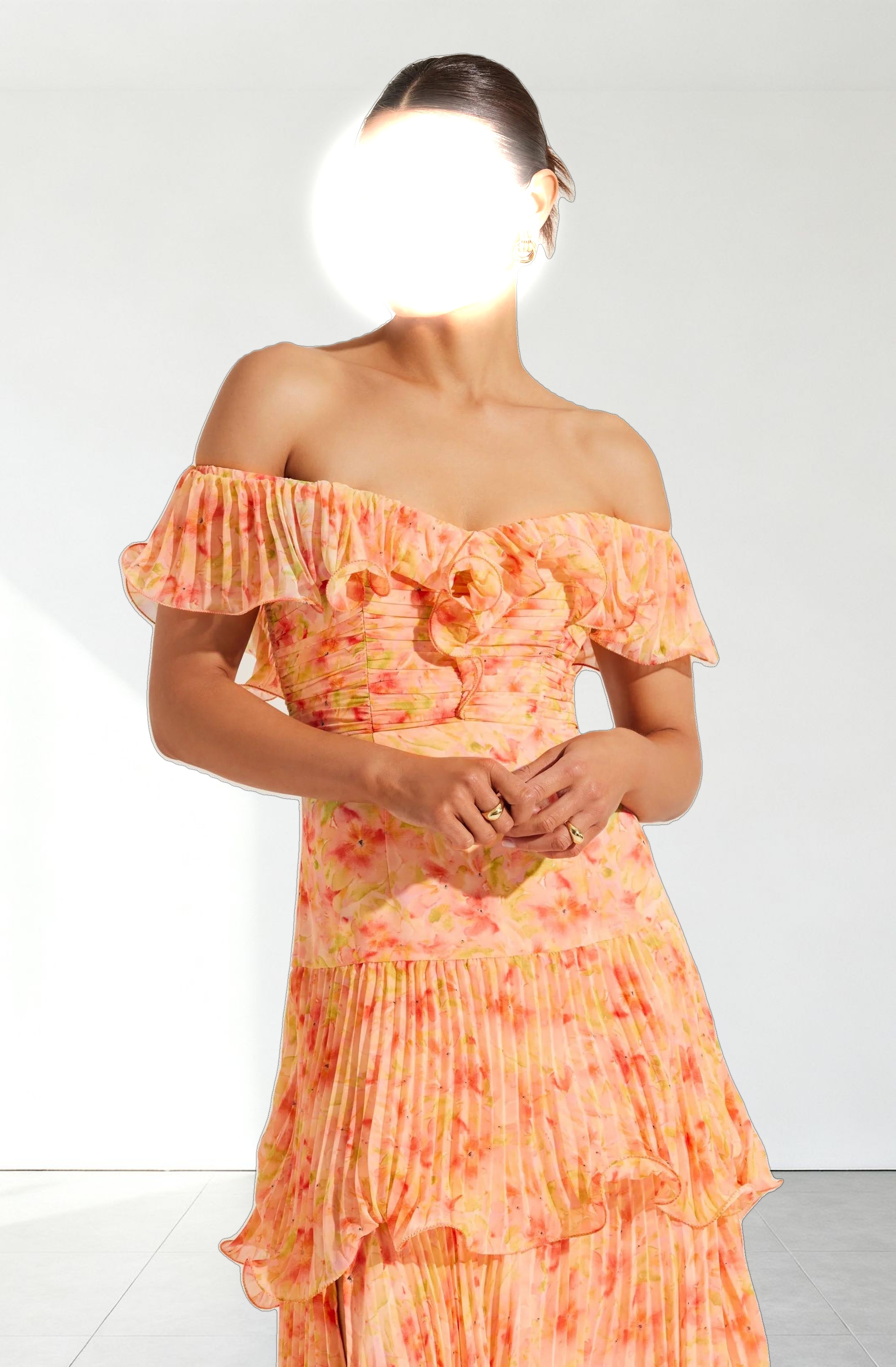 Wilder Pleated Tiered Maxi Dress