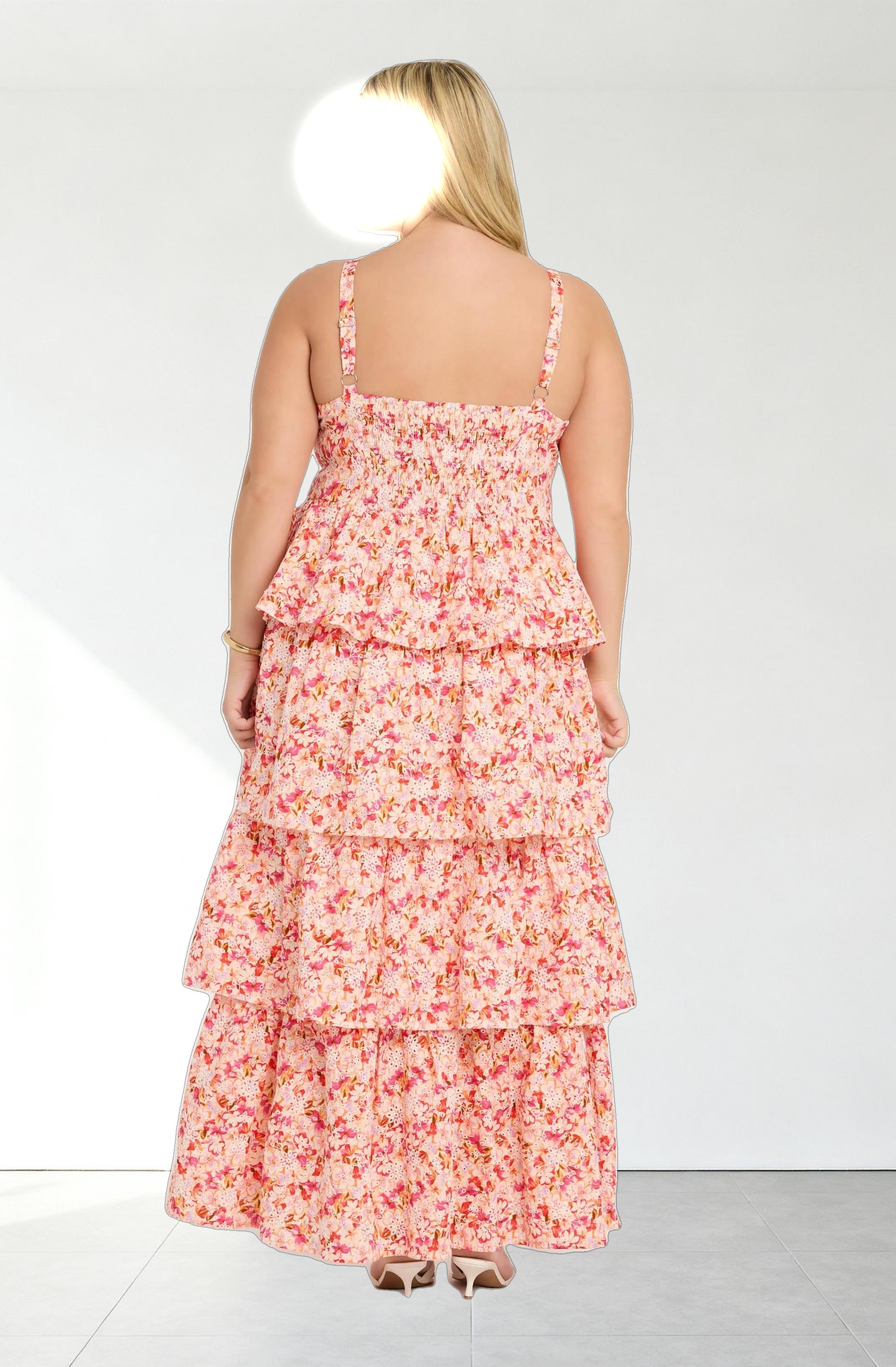 Midsummer Eyelet Tiered Maxi Dress