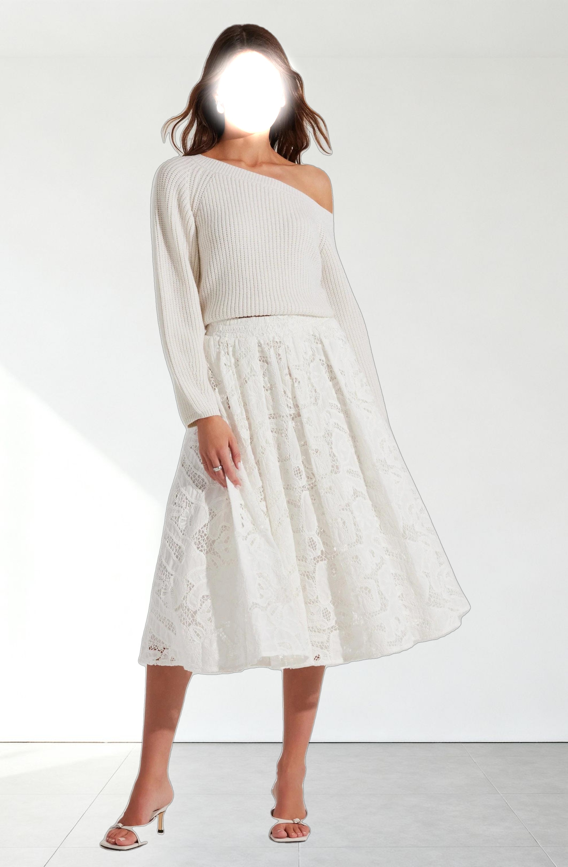 Ceren Crochet Lace Skirt