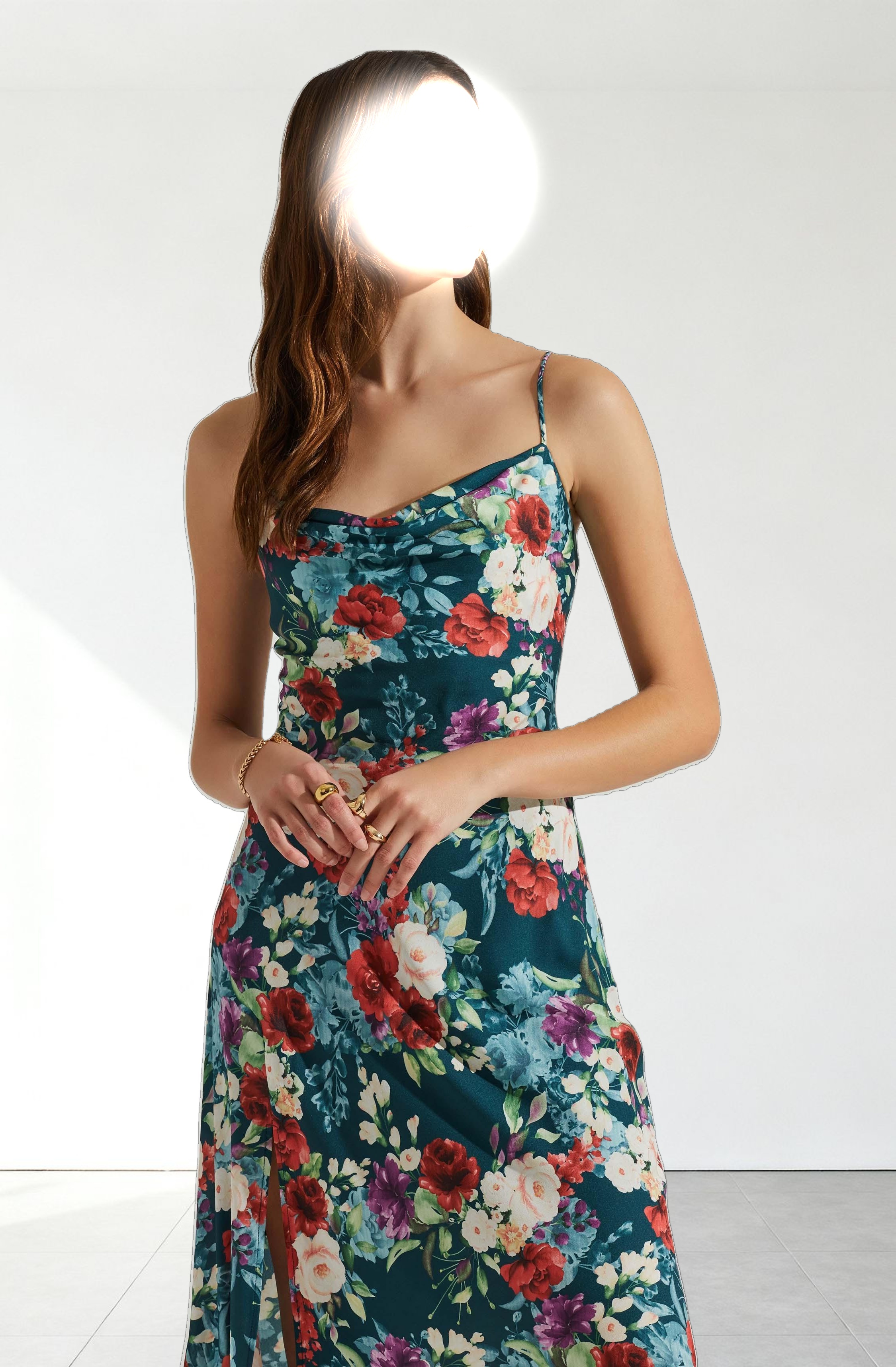 Gaia Floral Midi Dress