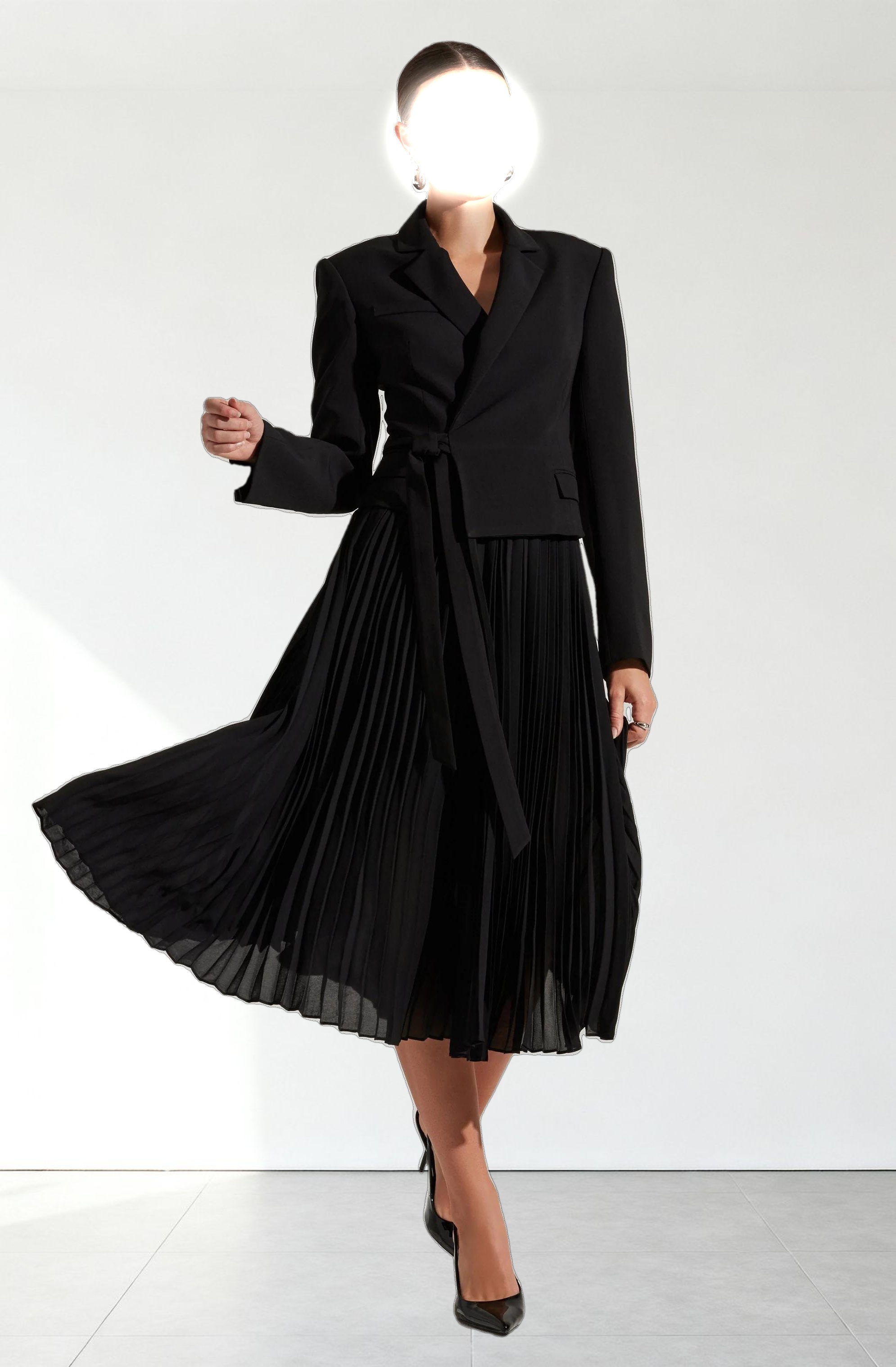 Sekani Mixed Media Wrap Dress