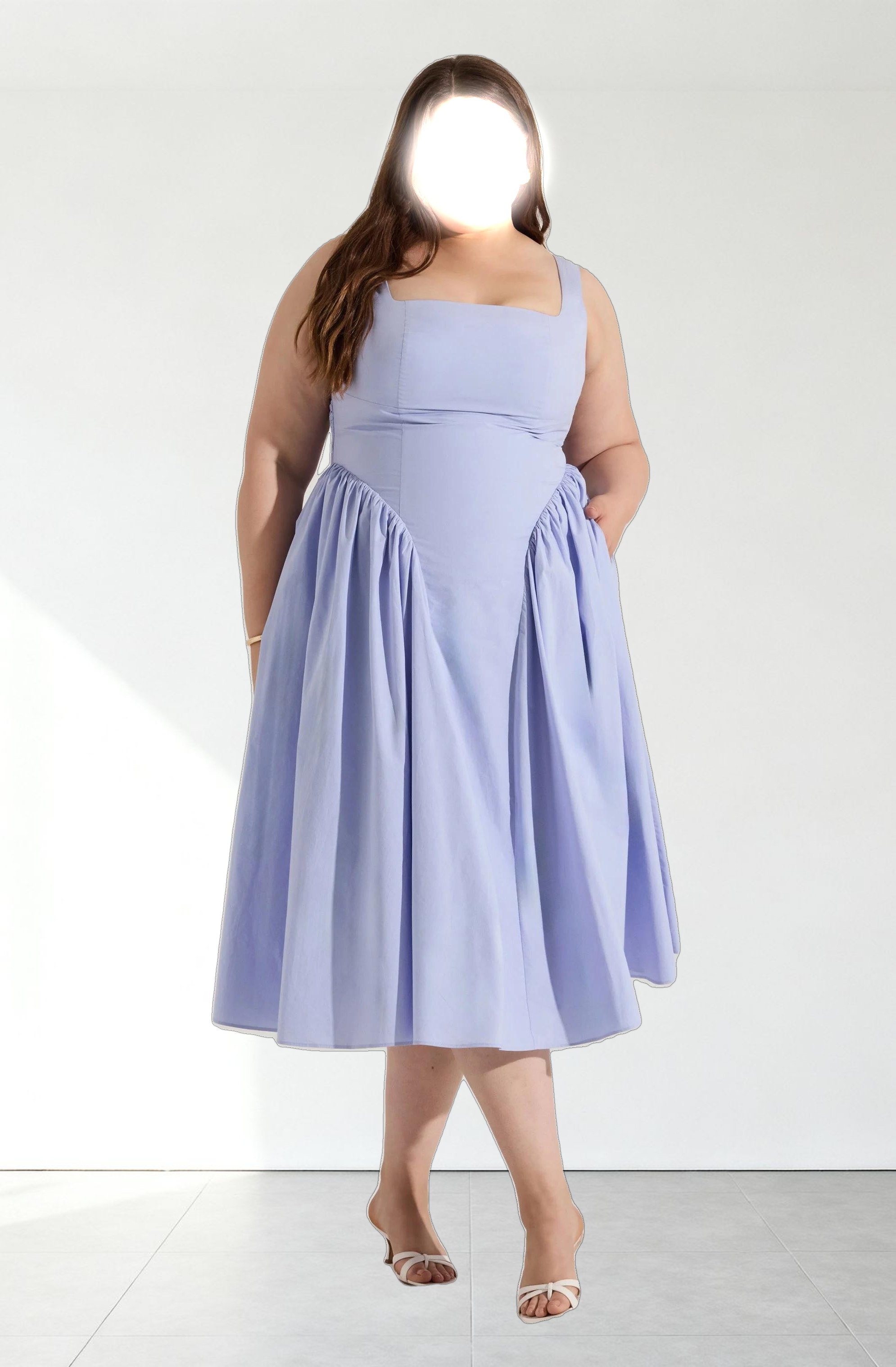 Vinya Poplin Drop Waist Dress