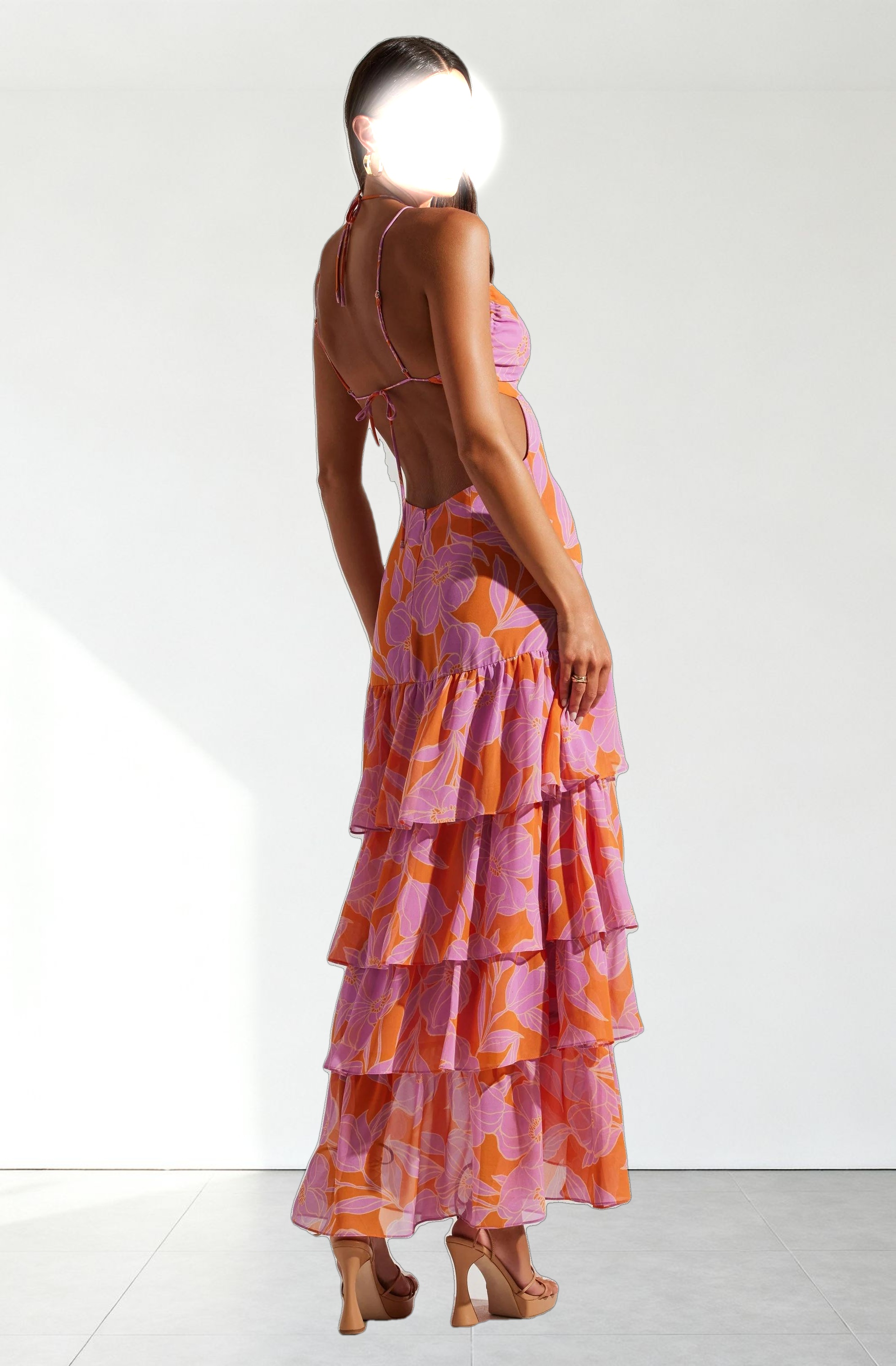 Aneira Floral Tiered Maxi Dress