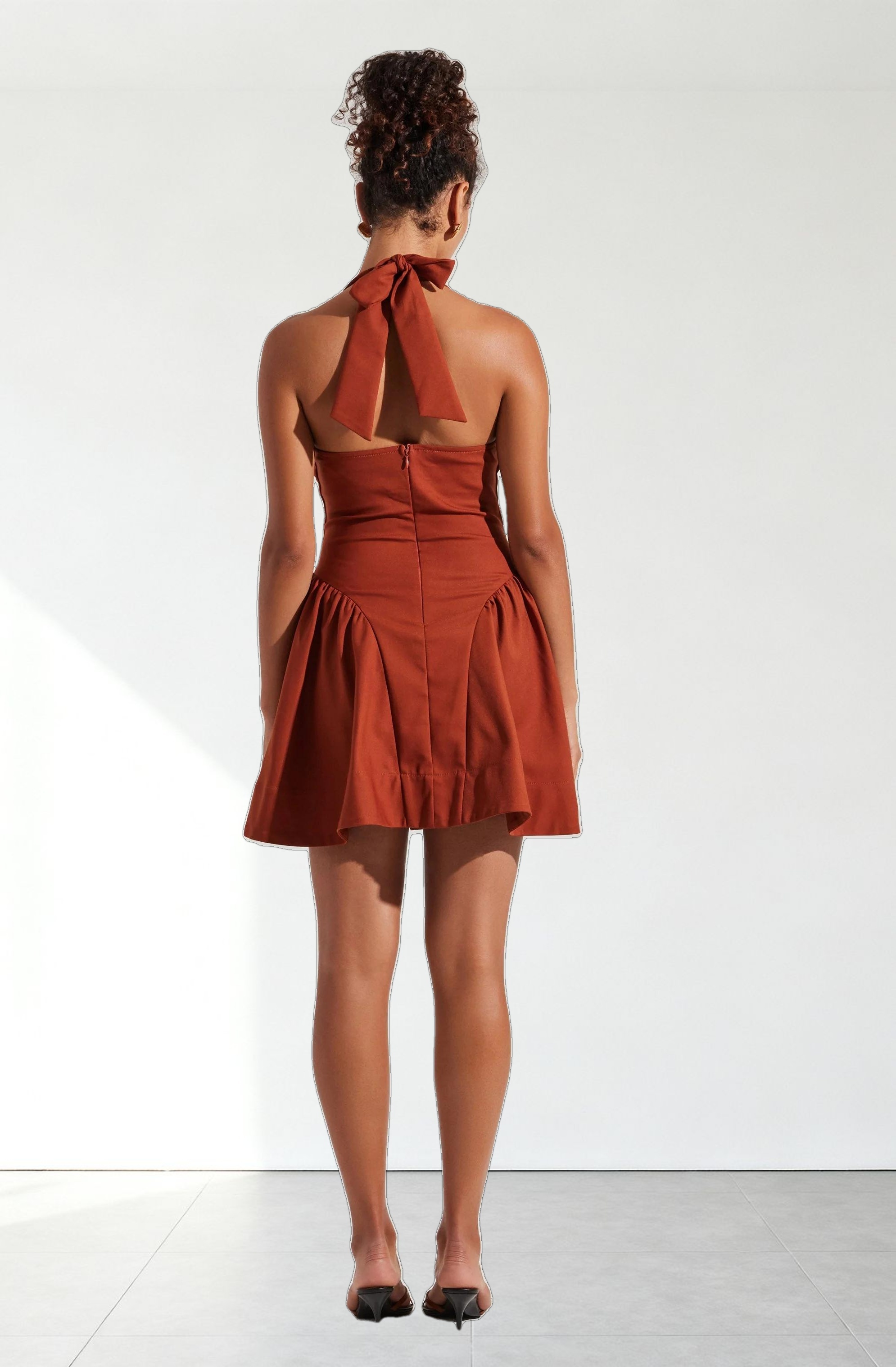 Meana V-Neck Halter Mini Dress