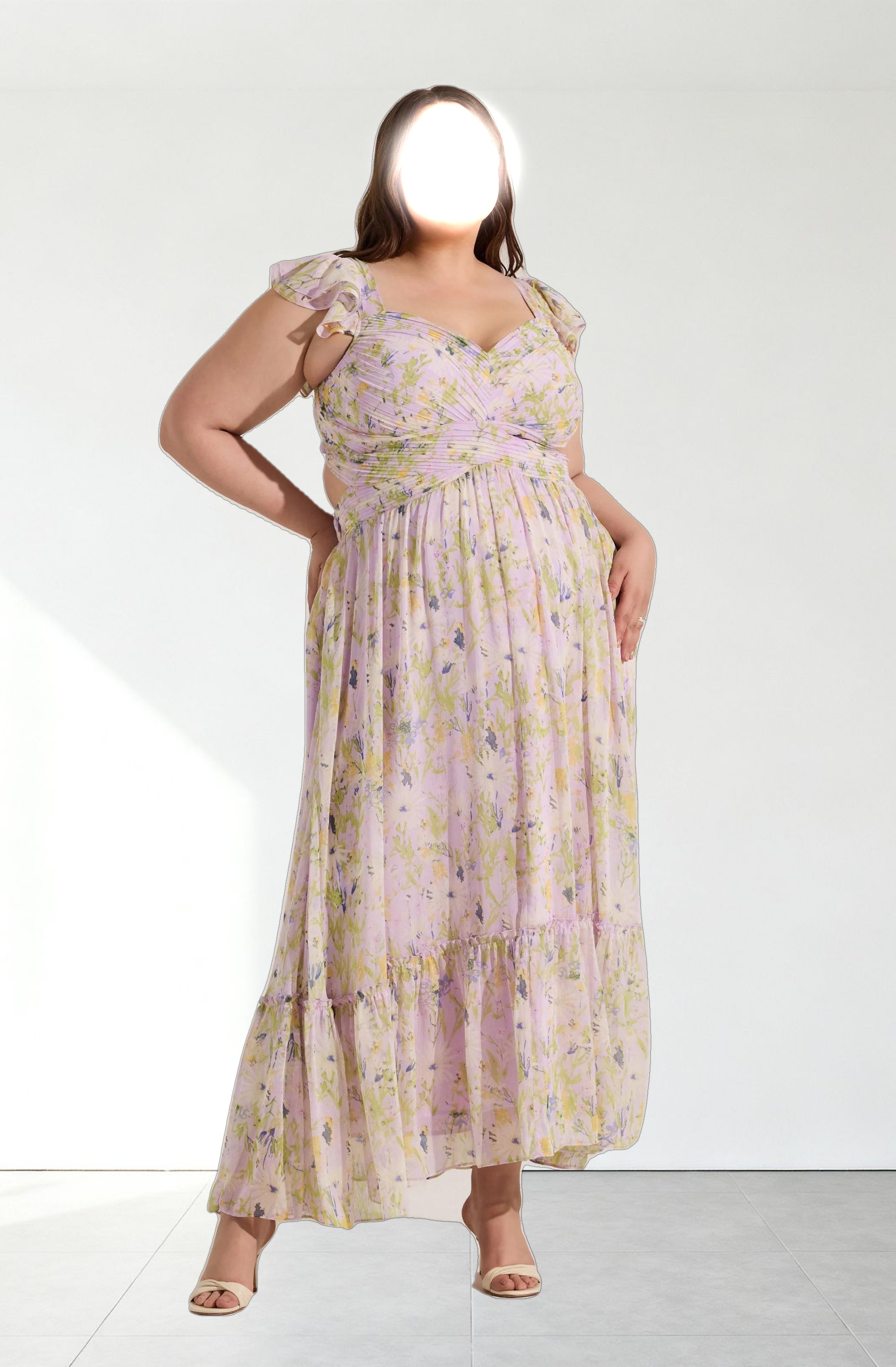 Primrose Floral Strappy Back Maxi Dress