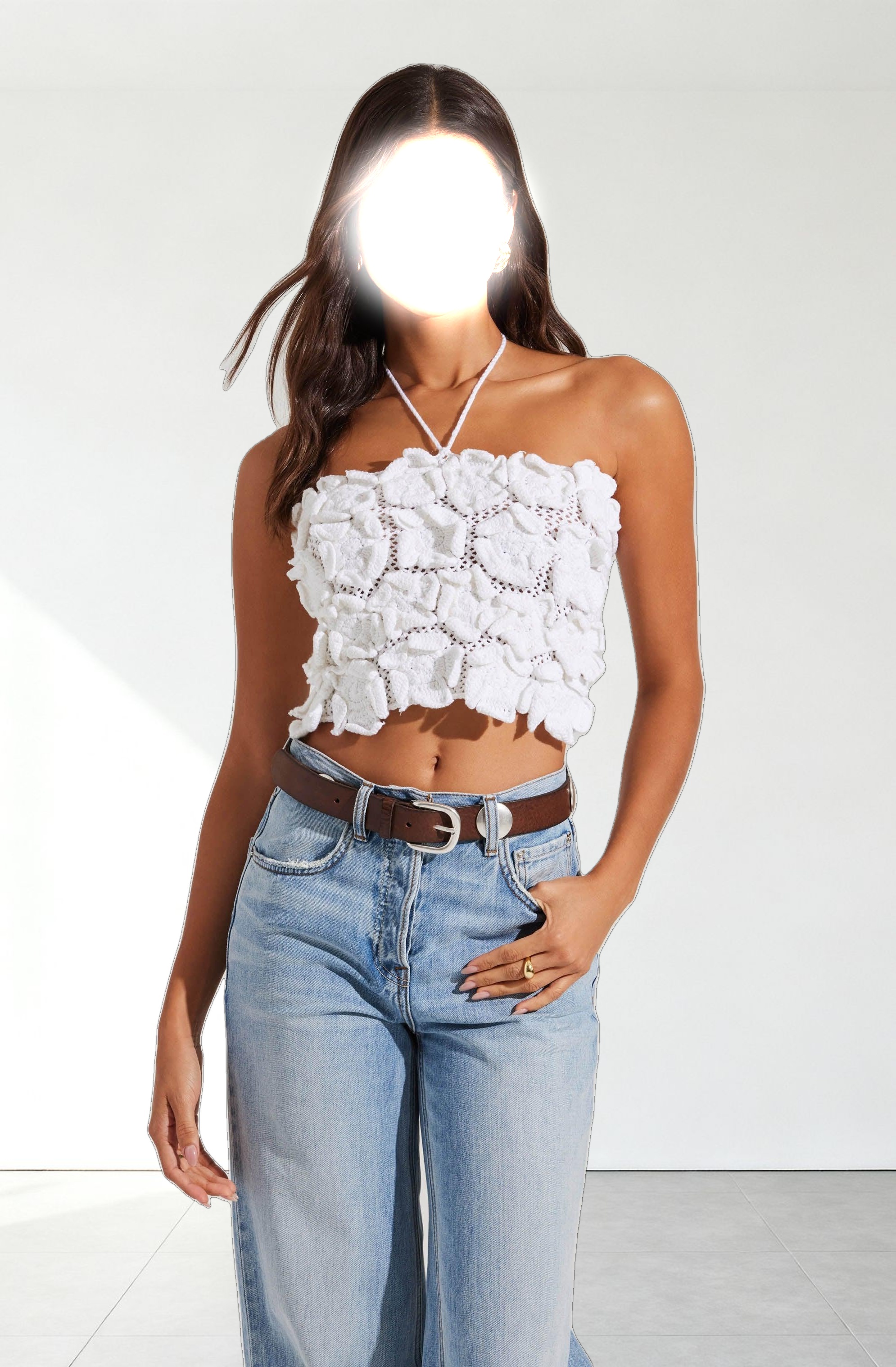 Primula Crochet 3D Floral Top