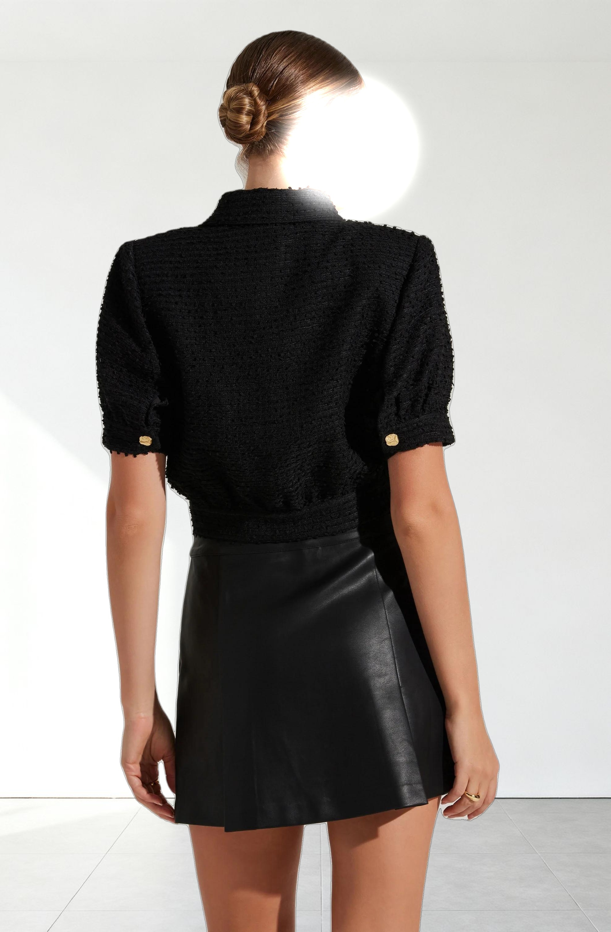 Bronwyn Puff Sleeve Tweed Jacket