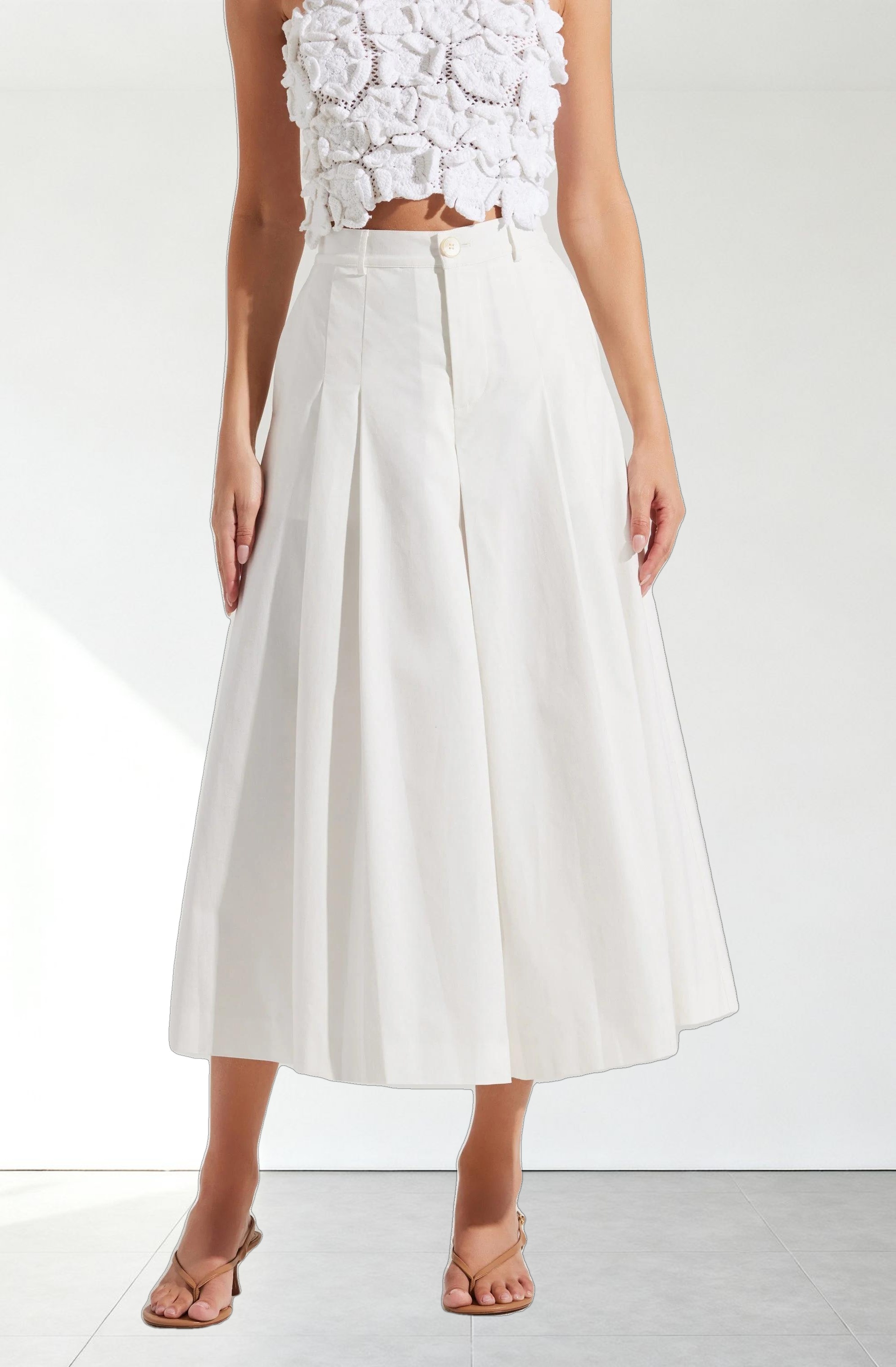 Rowen Pleated Culotte Pants
