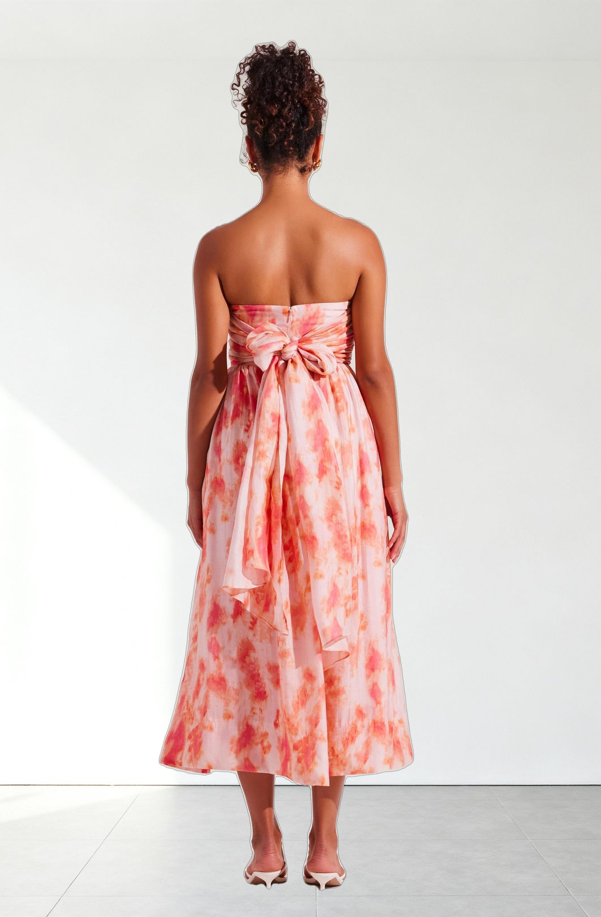 Aneesha Strapless Pleated Dress