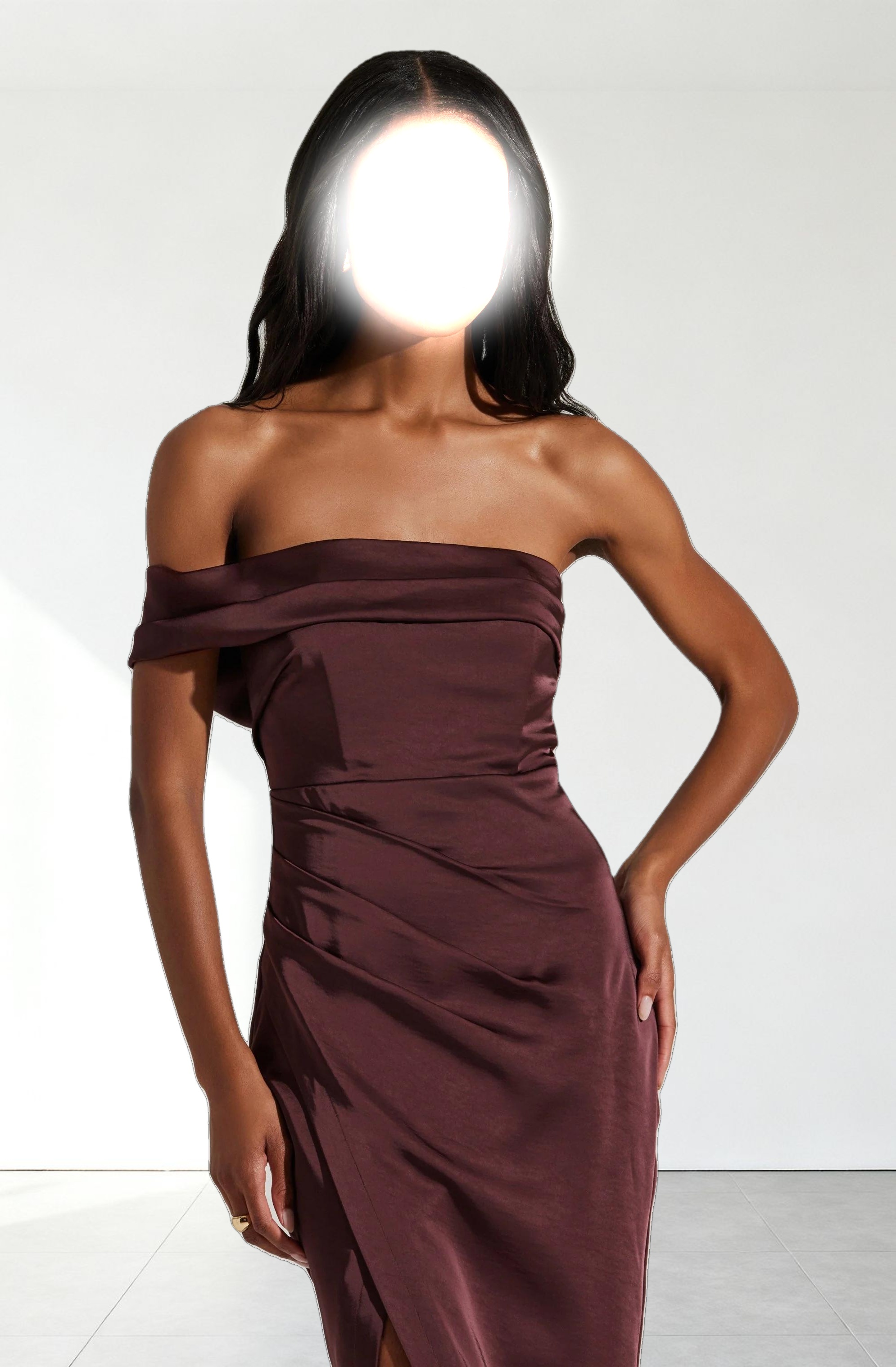 Gwyneria Off Shoulder Midi Dress