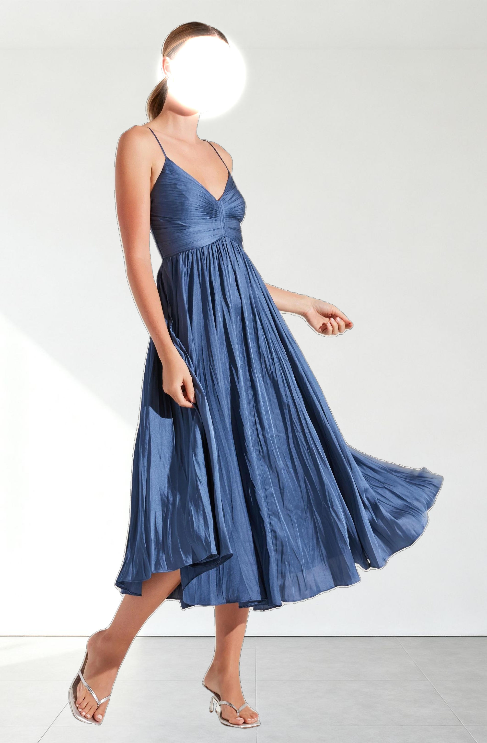 Maeve Pleated Midi Dress