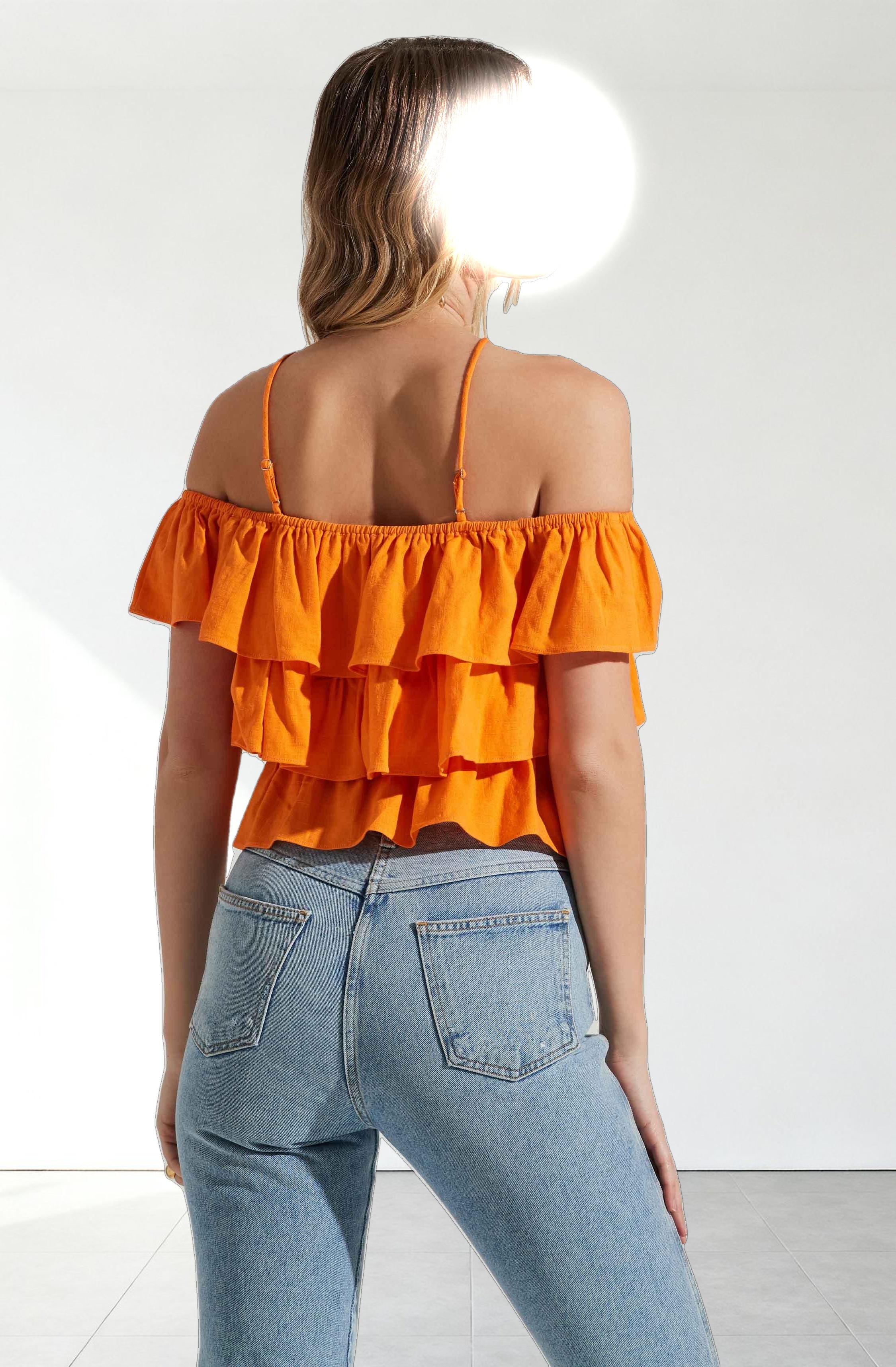Halter Tiered Ruffle Top