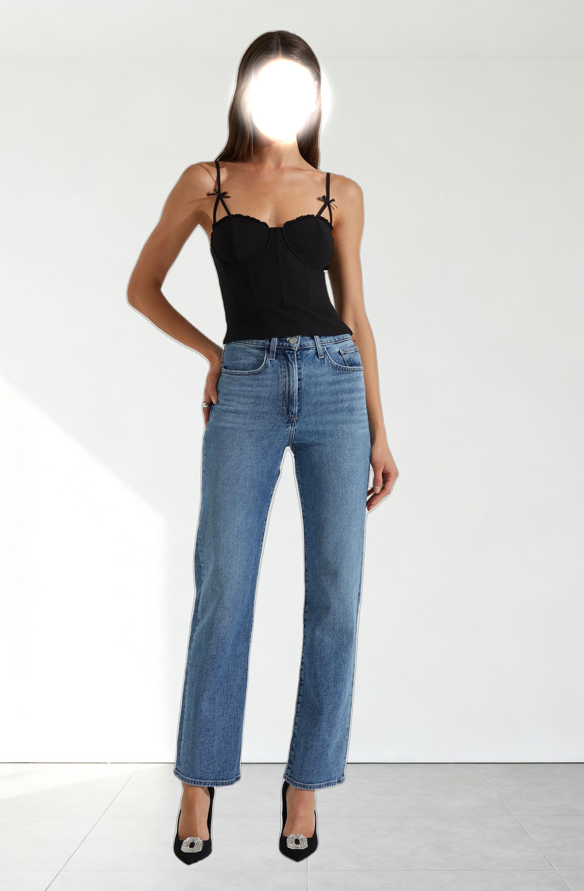 Adana Bow Detail Bustier Top