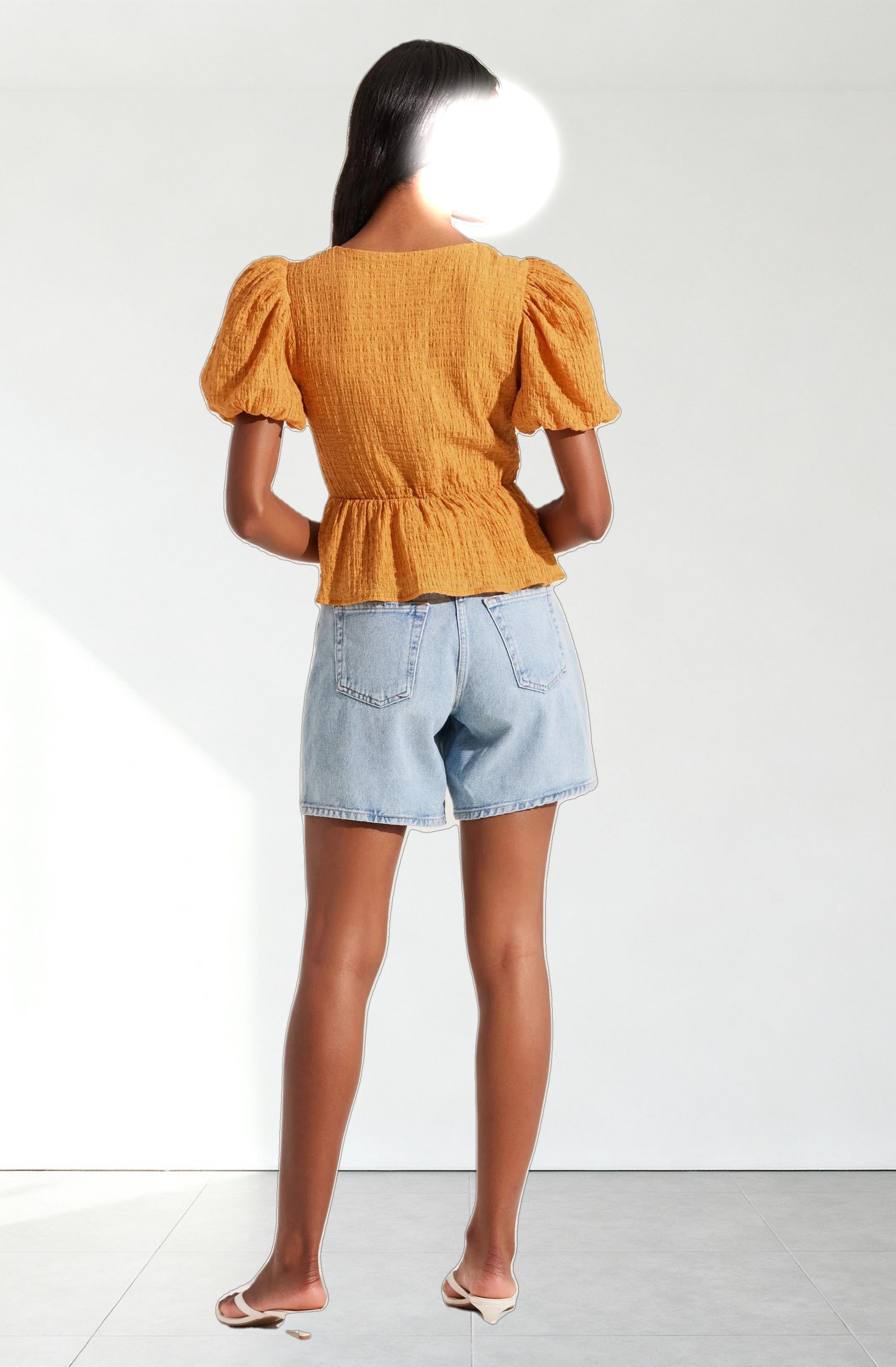 Mylah Puff Sleeve Peplum Top