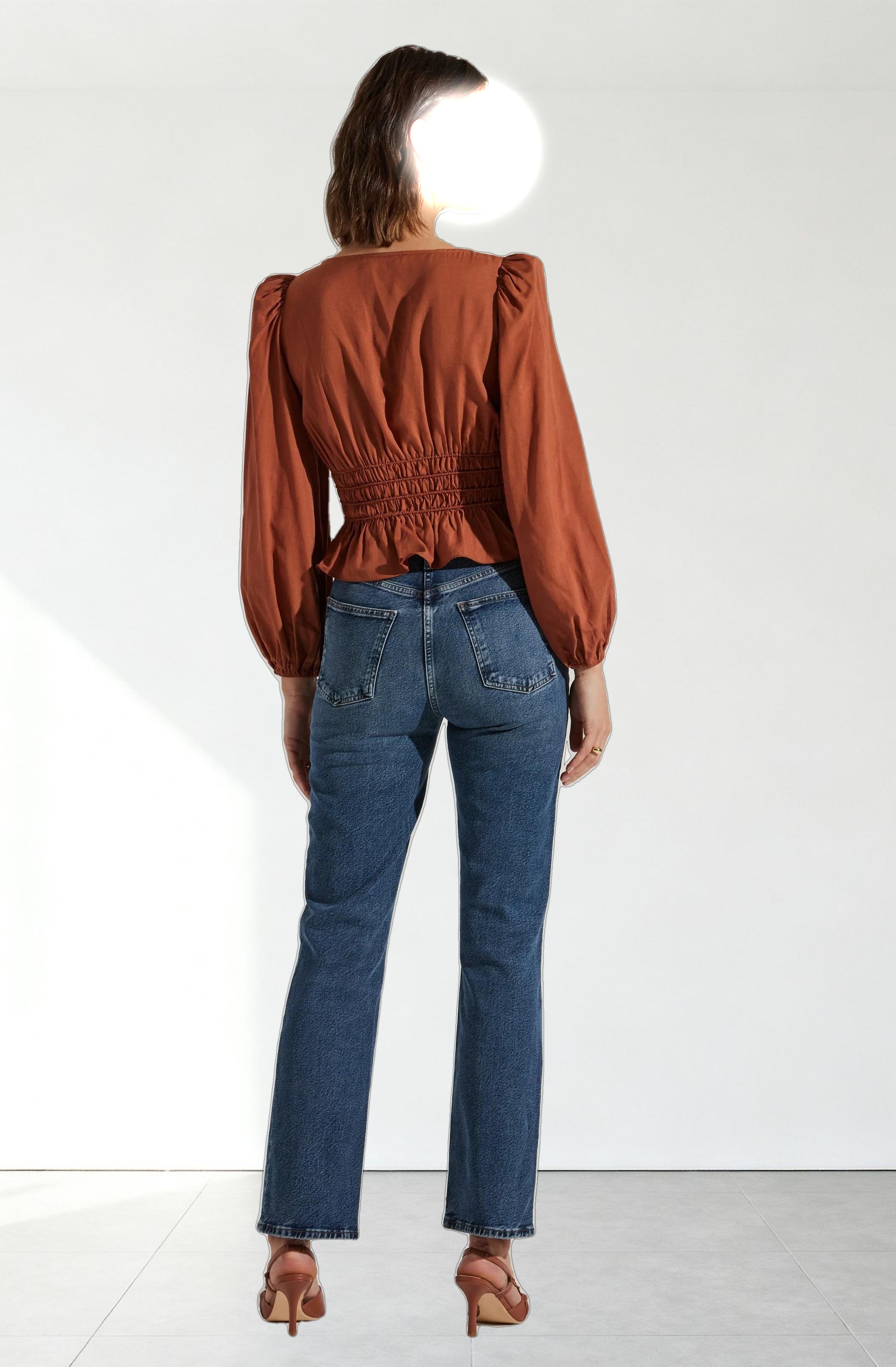 Wilette Smocked V-Neck Top