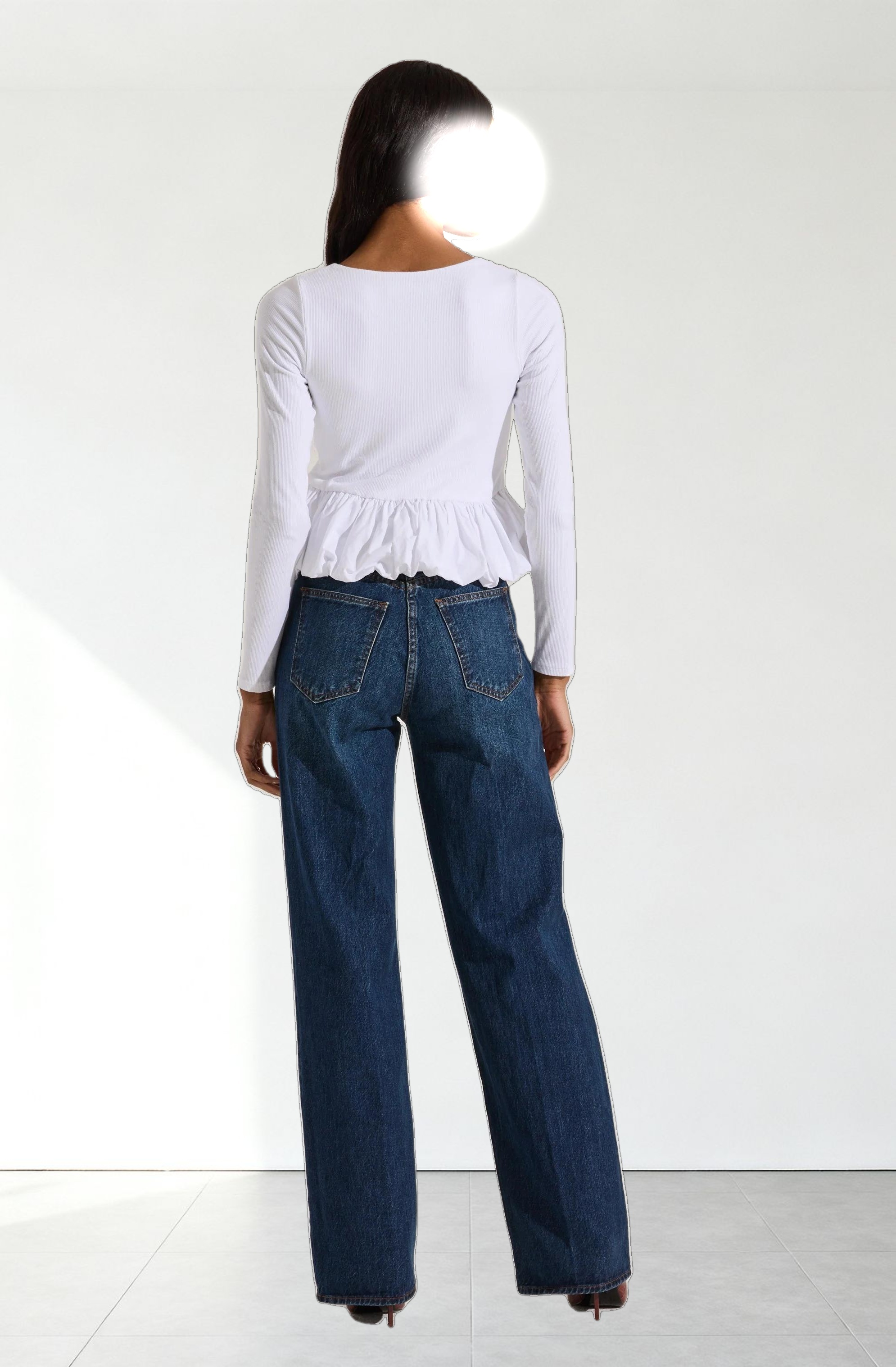 Bubble Hem Peplum Top