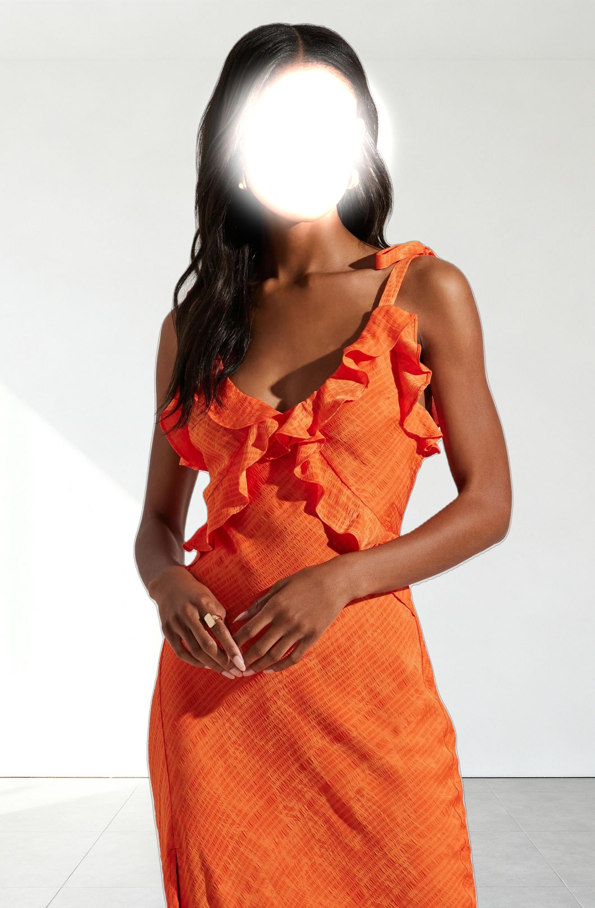 Sorbae Ruffle Maxi Dress