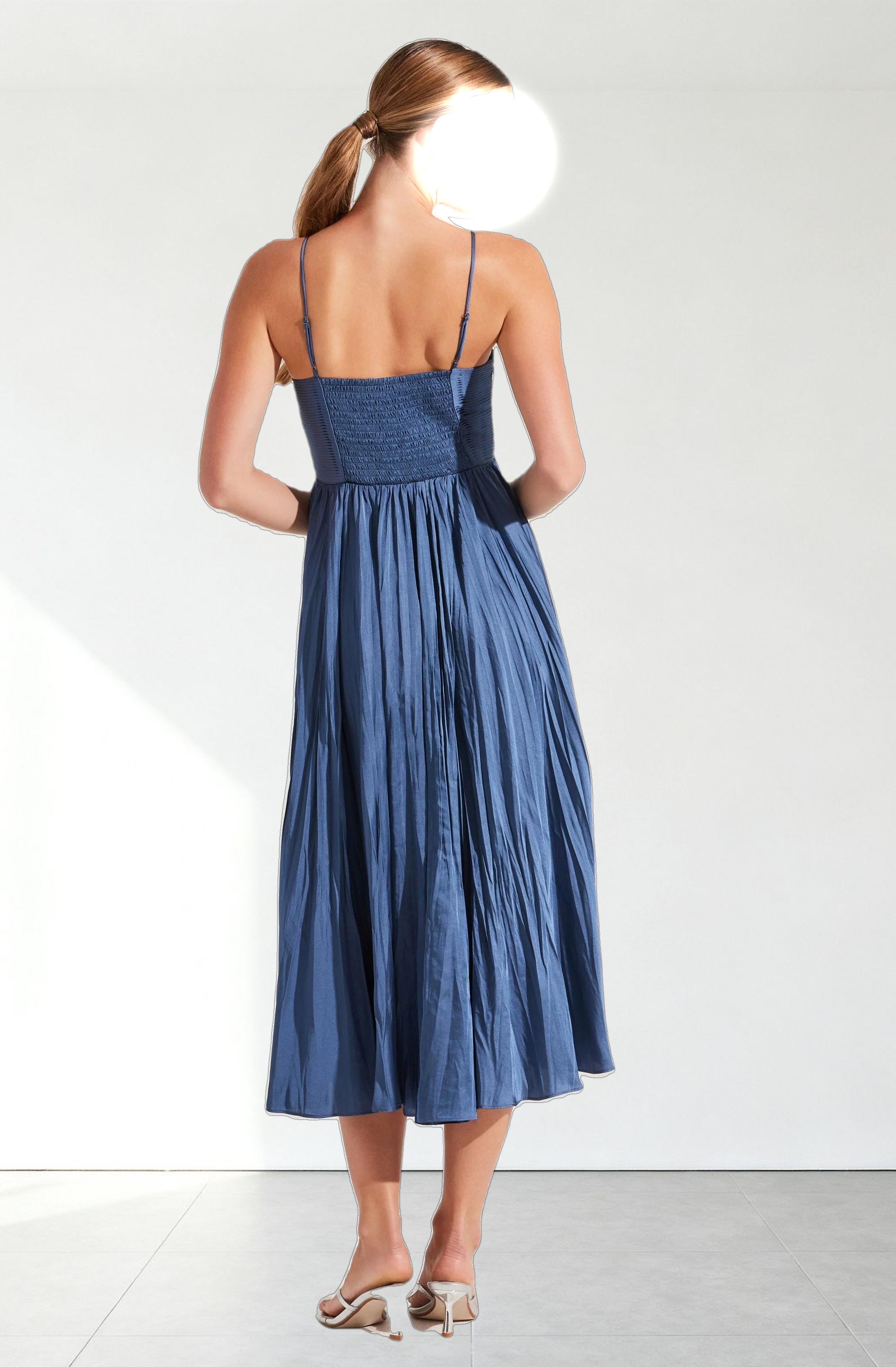 Maeve Pleated Midi Dress