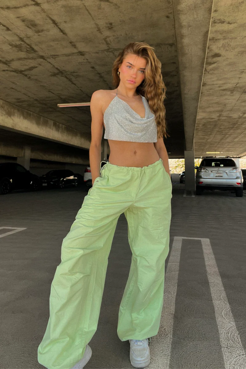 Shi Drawstring Parachute Pants