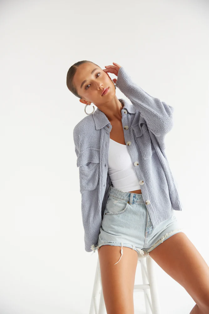 Sivan Ribbed Shacket