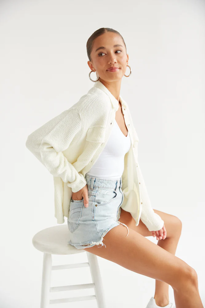 Sivan Ribbed Shacket