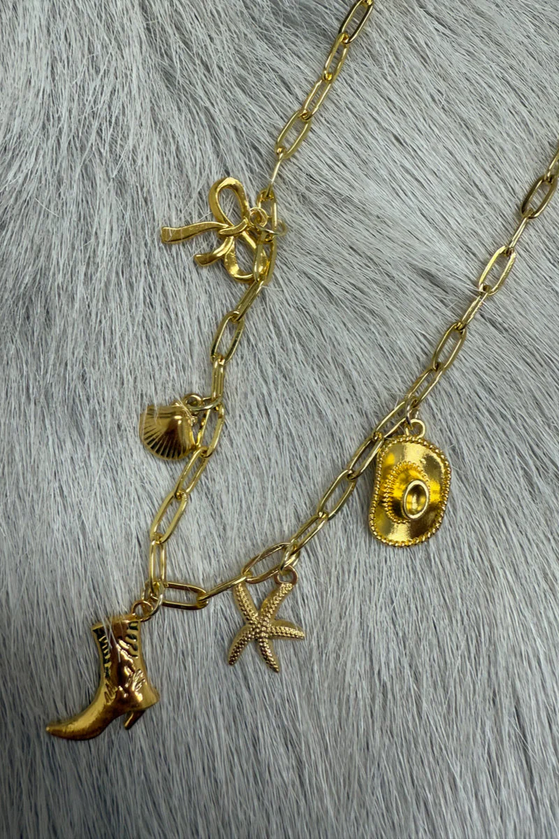 Hannah Cowgirl Charm Pendant Necklace