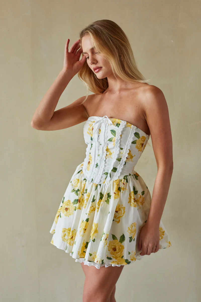 Sabrina Strapless Coquette Corset Mini Dress