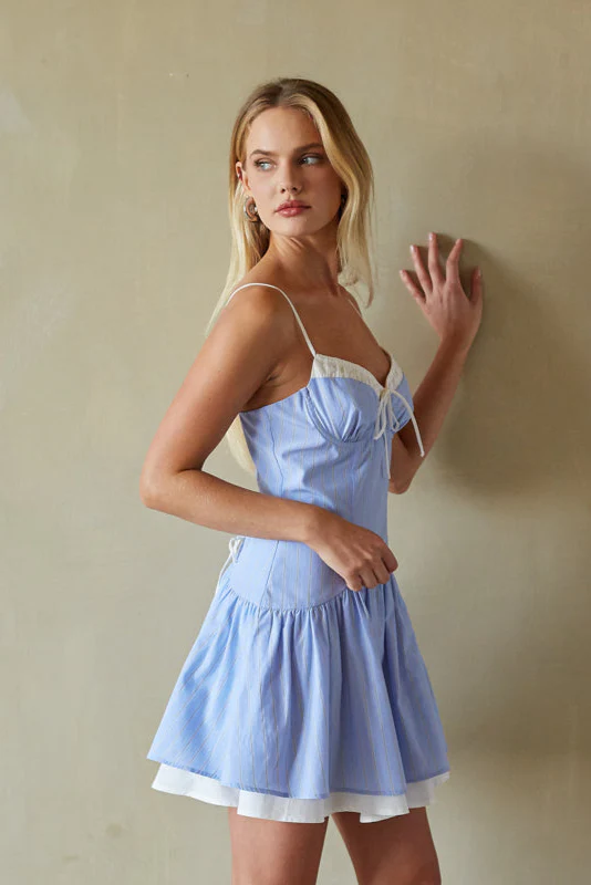 NIA Winslow Contrast Striped Mini Dress