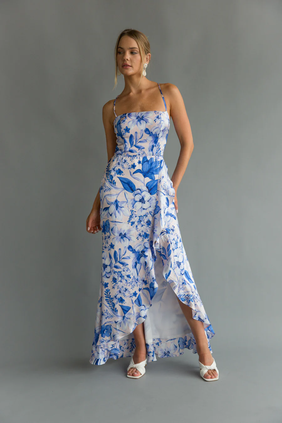 Kimber Floral Ruffle Maxi Dress