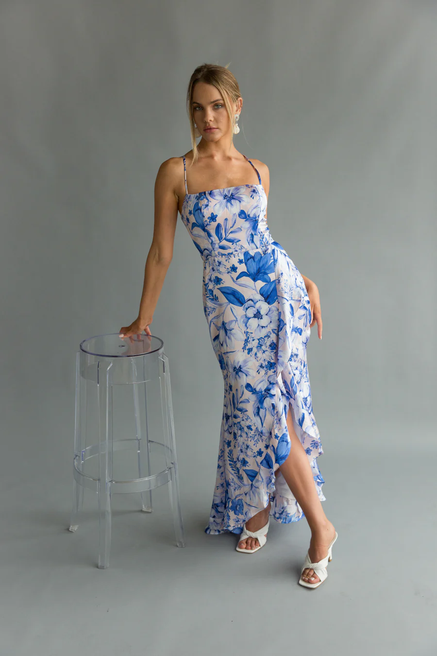 Kimber Floral Ruffle Maxi Dress
