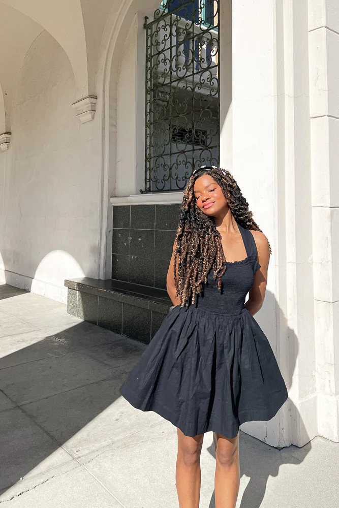 Flora Linen Mini Dress